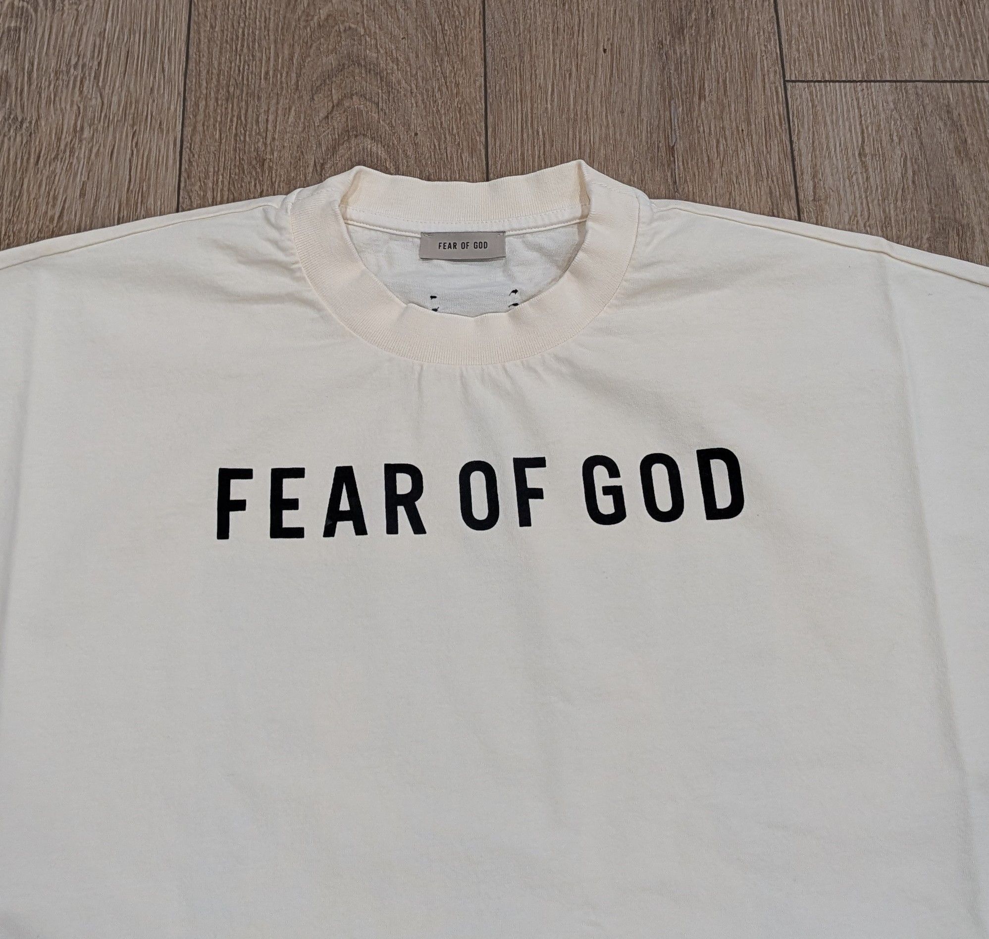 Fear of God FEAR OF GOD Logo Thunderbird LS T-Shirt Cream Large Size US L / EU 52-54 / 3 - 2 Thumbnail