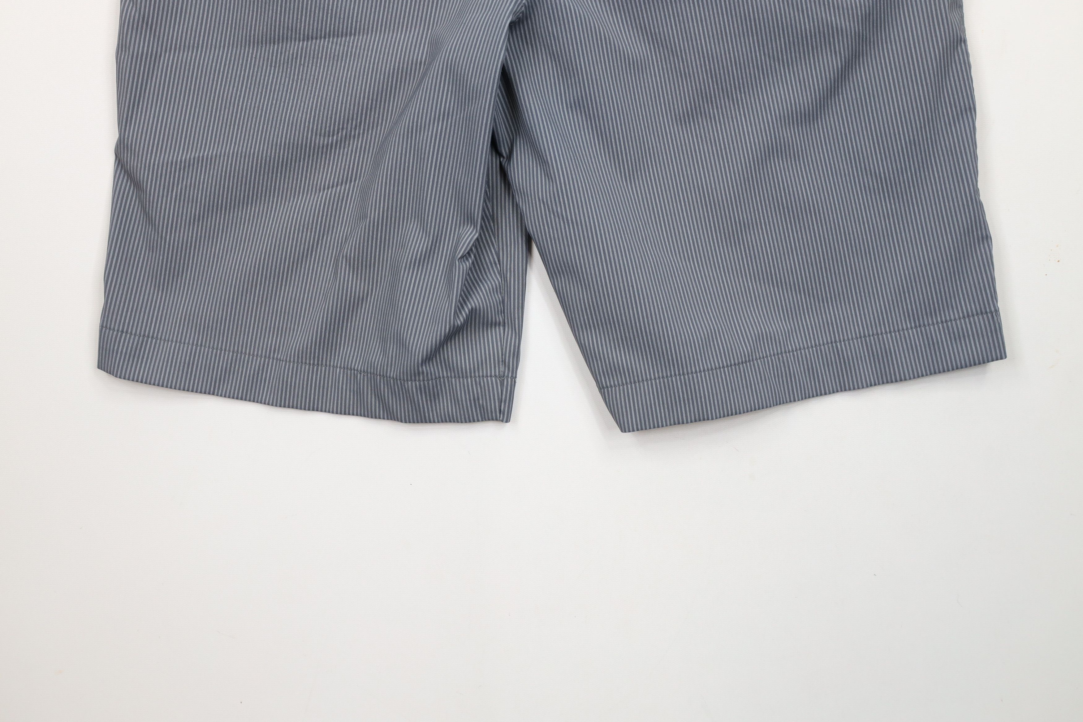 Nike × Vintage Nike Golf Mini Swoosh Pinstriped Tech Golfing Shorts Gray Size US 34 / EU 50 - 11 Thumbnail