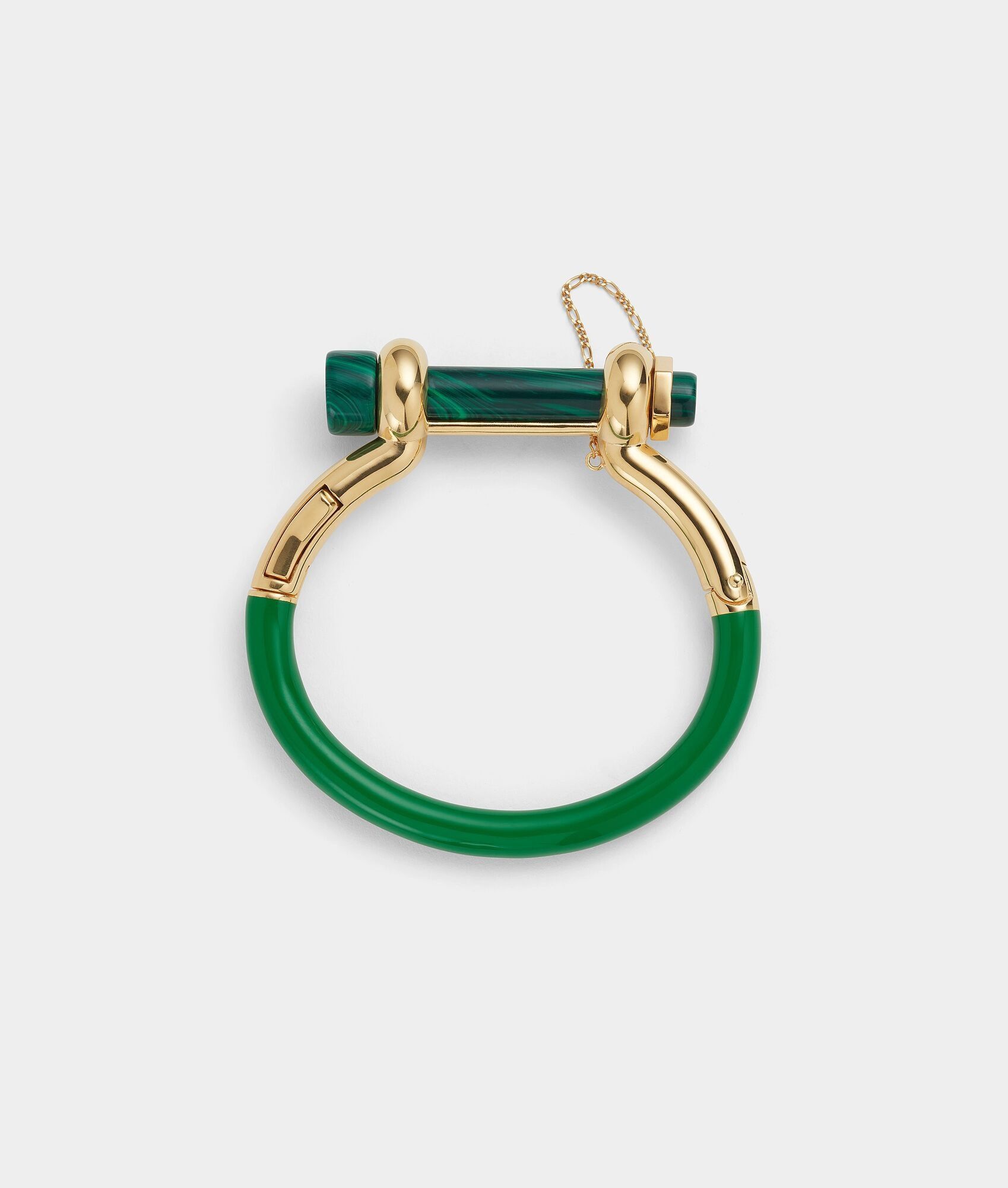 Bottega Veneta o1n1vont1124 Size: S / Bolt Bracelet in Green/Gold Size ONE SIZE - 1 Thumbnail