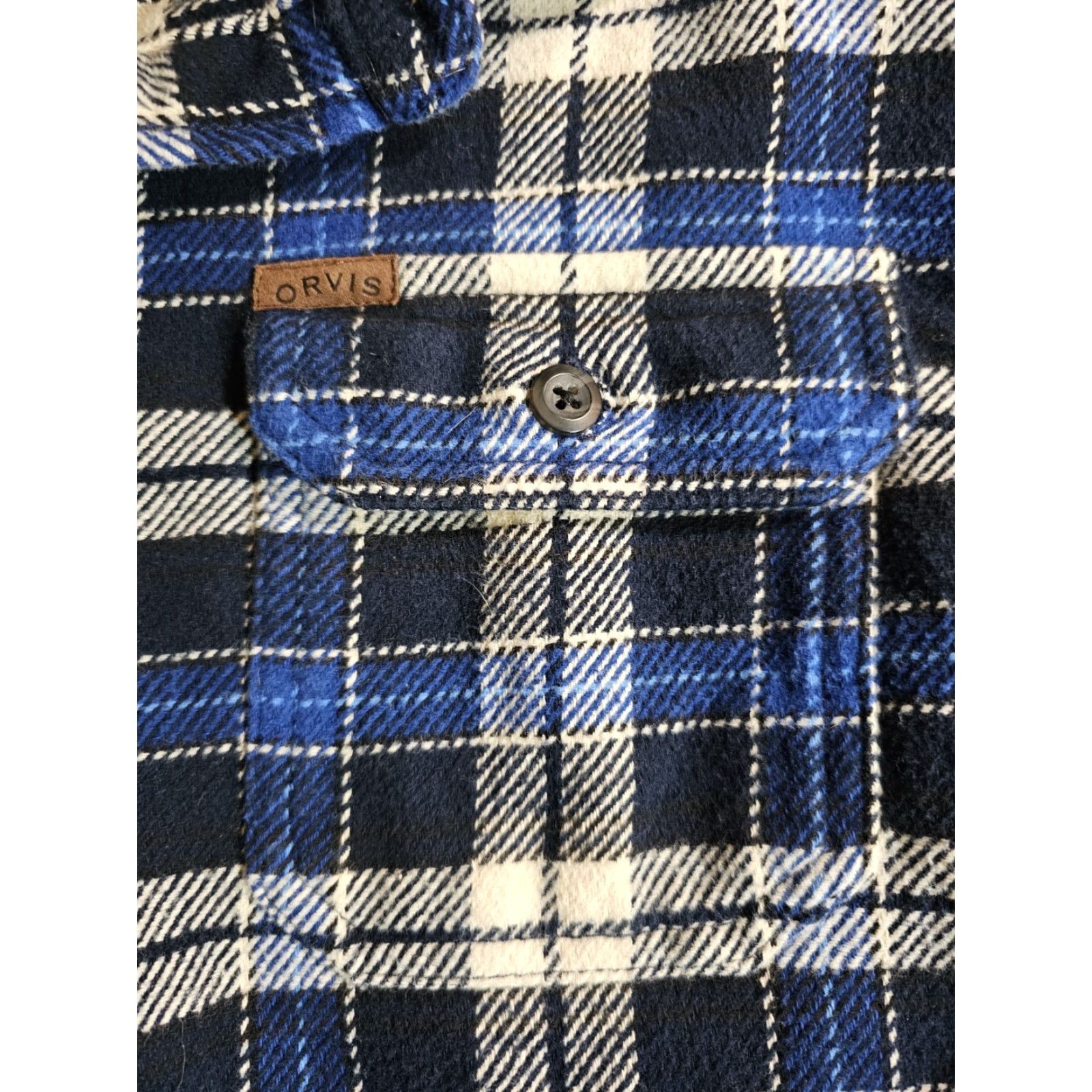 Orvis VINTAGE Orvis Shirt Jacket Heavy Flannel Plaid Button-Up Long Sleeve Pockets Mens Sz XL Size US XL / EU 56 / 4 - 5 Thumbnail