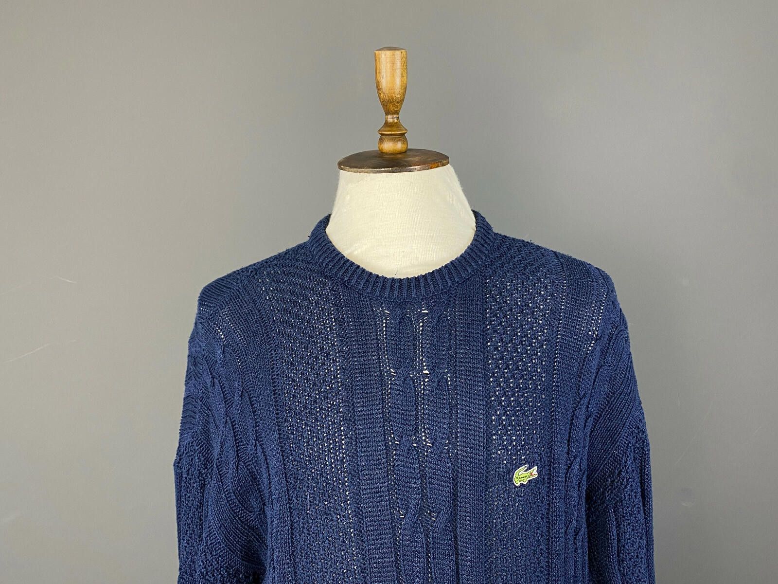 Lacoste Vintage Chemise Lacoste Blue Cotton Sweater Size 5 / L Size US L / EU 52-54 / 3 - 2 Thumbnail