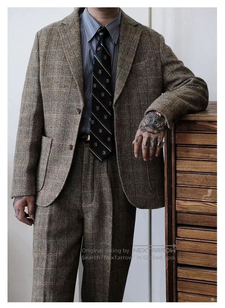 Vintage Labour Union Ivy Wool Tweed Vintage Jacket. Size US S / EU 44-46 / 1 - 3 Thumbnail