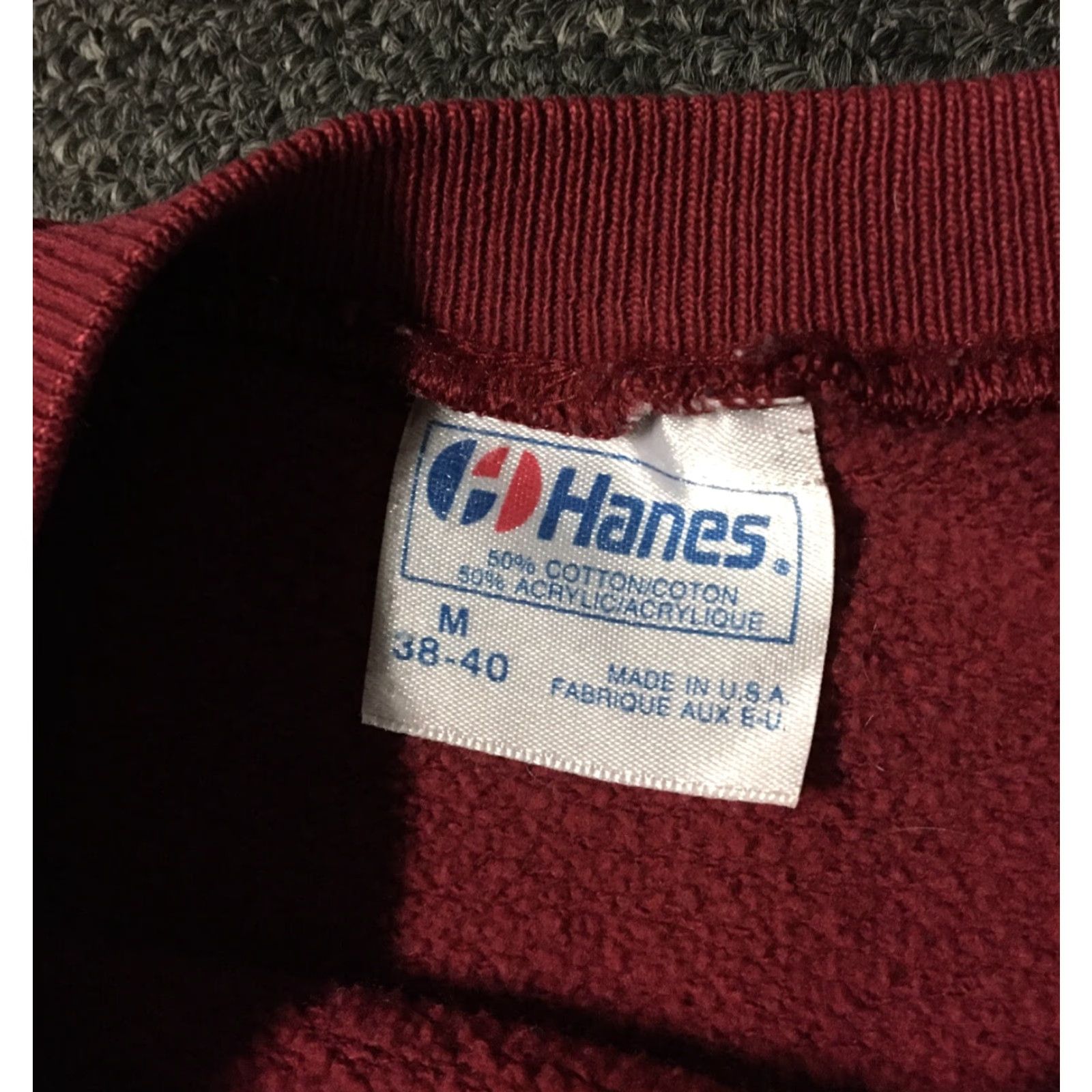 Hanes Vtg 80s Merino School Rams Faded Sweatshirt S USA Track Grunge PE College 90s Size US S / EU 44-46 / 1 - 6 Thumbnail