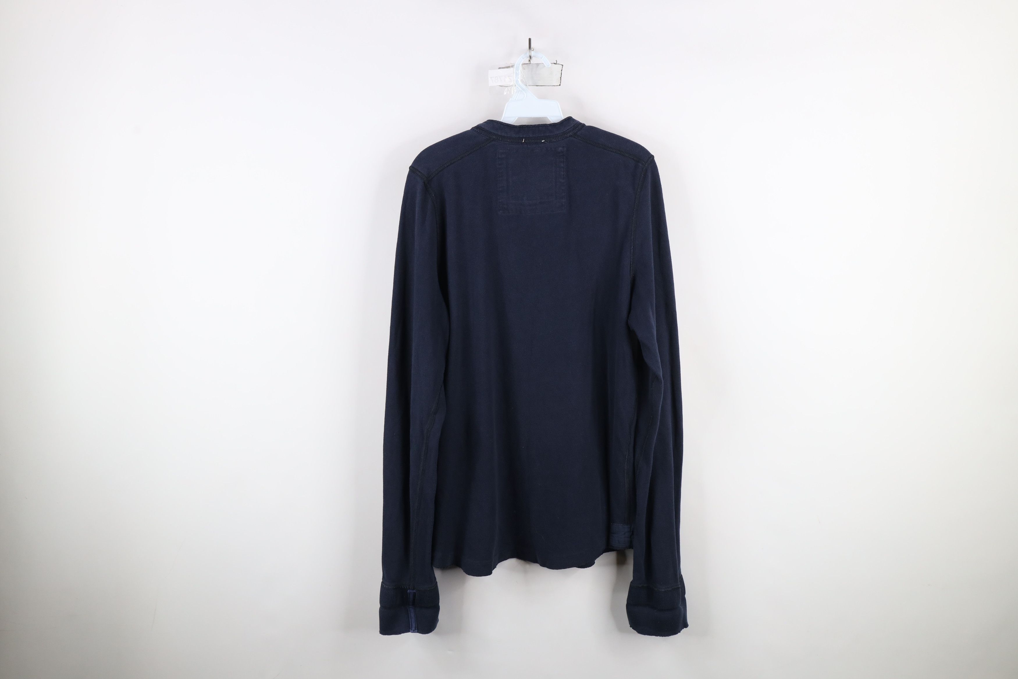 Abercrombie & Fitch × Vintage Vintage 90s Y2K Abercrombie & Fitch Knit Henley T-Shirt Blue Size US L / EU 52-54 / 3 - 13 Thumbnail