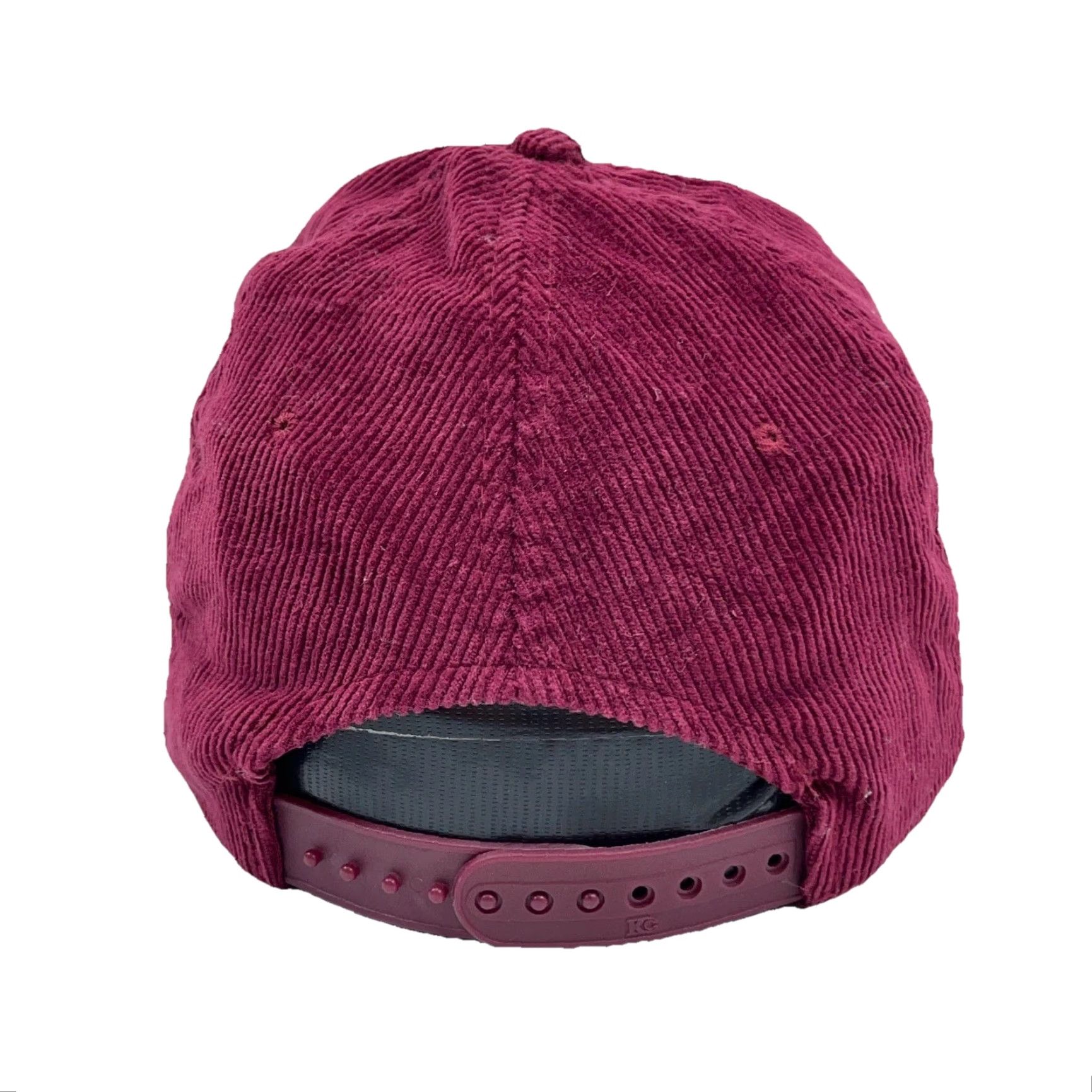 Vintage VINTAGE KC Collections Trucker Hat Corduroy Maroon Adjustable Red 90s 80s Hipster Outdoor Classic Retro Vintage Mens Cap Hat Size ONE SIZE - 4 Thumbnail