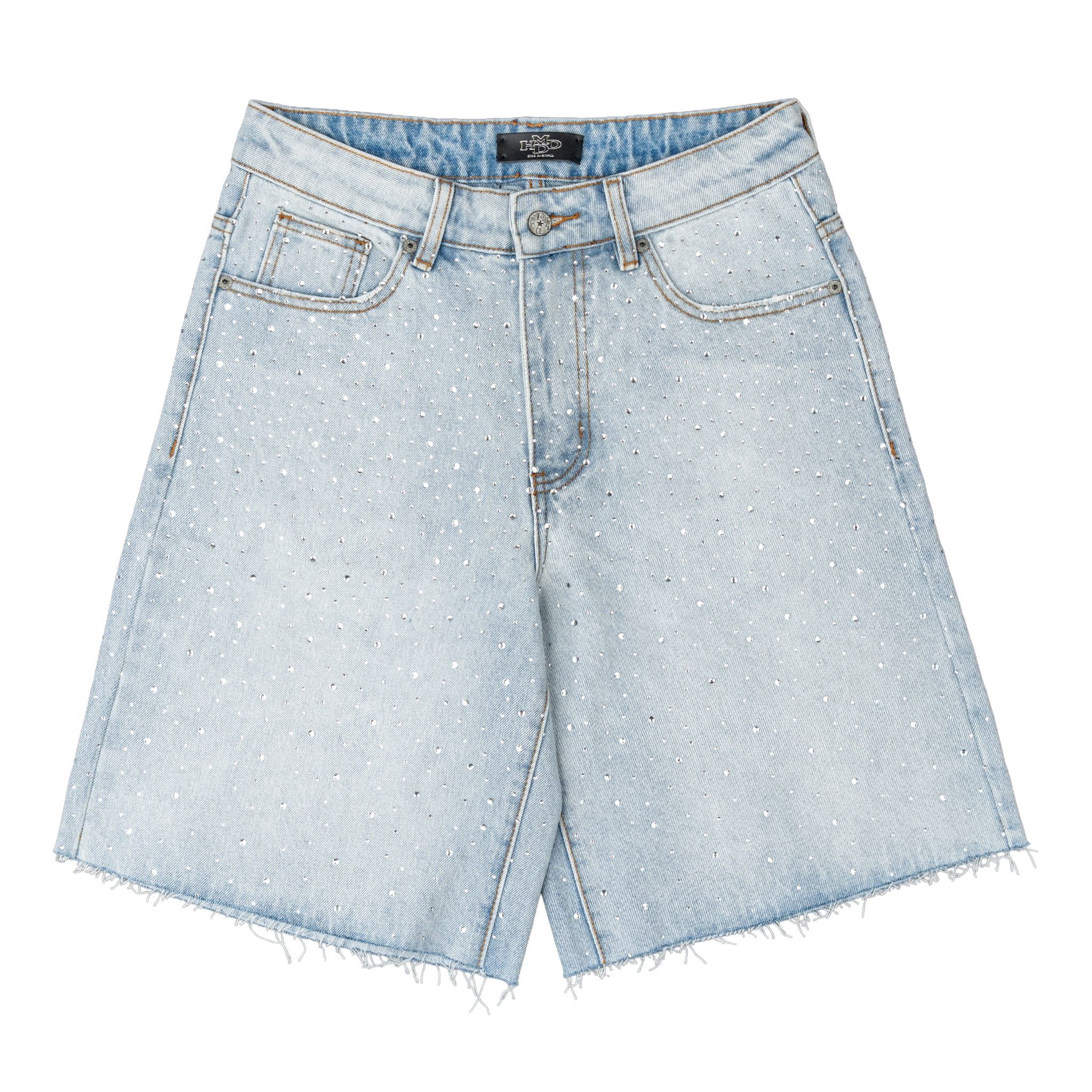 HMDD (HMDD) Rhinestone Jean Shorts Blue Size US 29 - 1 Thumbnail