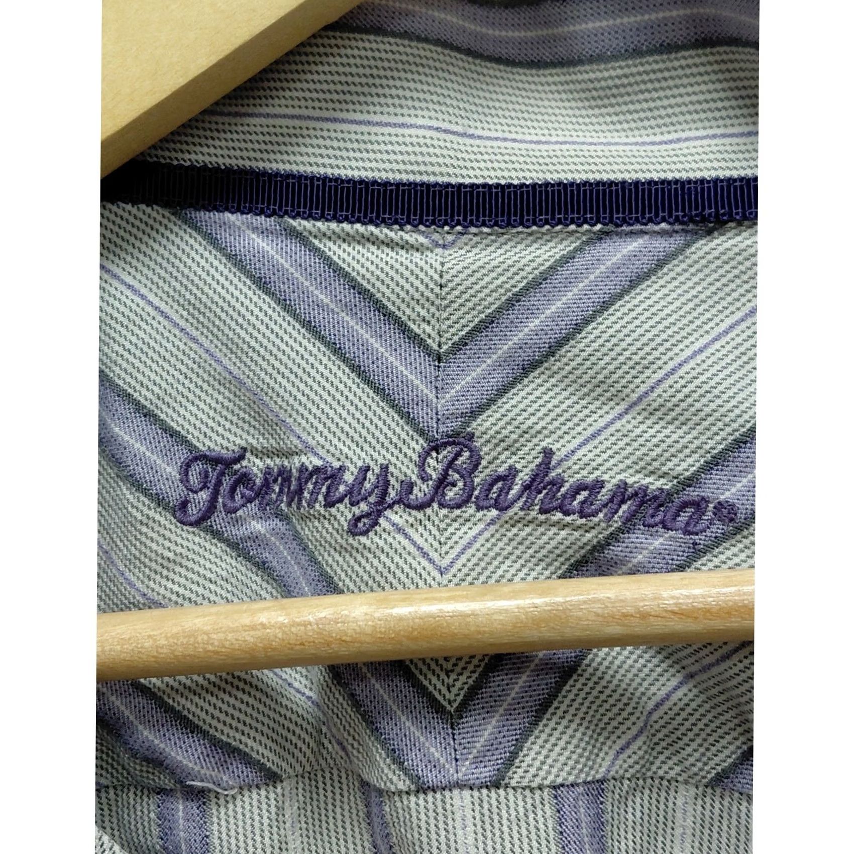 Tommy Bahama Tommy Bahama Silk Striped Shirt Long Sleeve Collared Size M Mens Regular Fit Button-Up Size US M / EU 48-50 / 2 - 4 Thumbnail