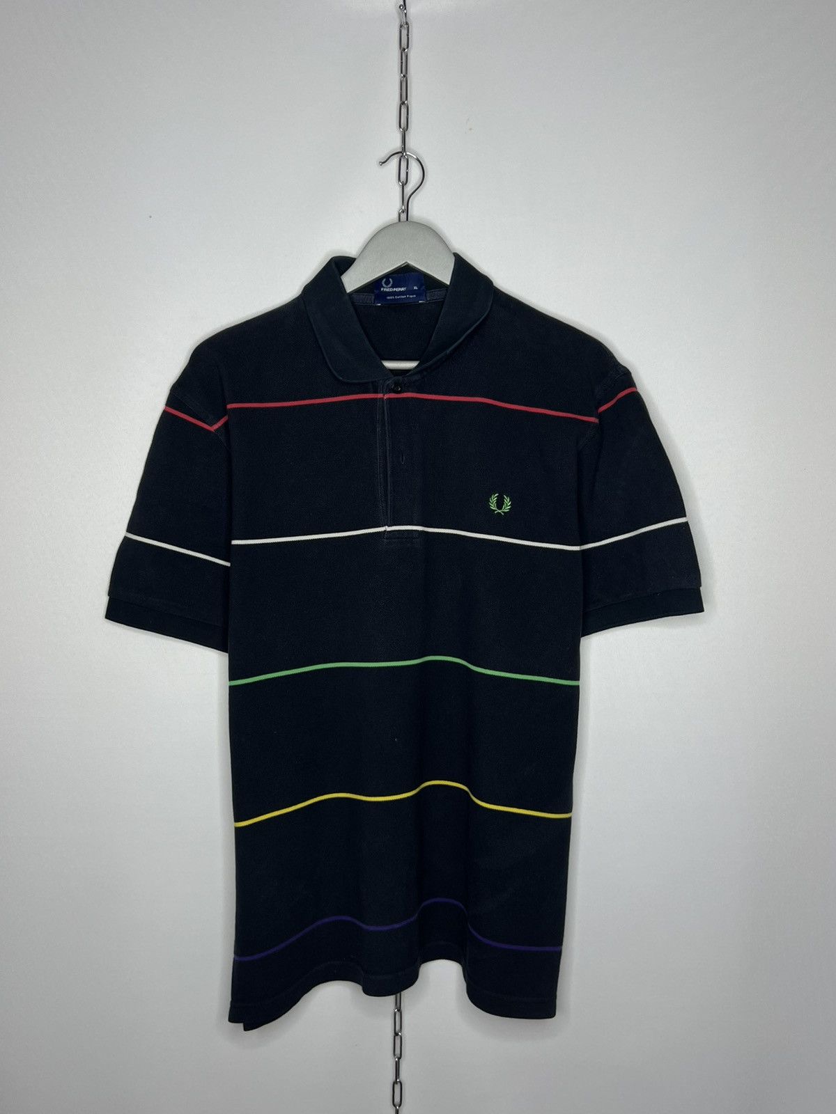 Fred Perry Vintage Fred Perry Striped Polo Shirt Short Sleeve Size US XL / EU 56 / 4 - 1 Thumbnail