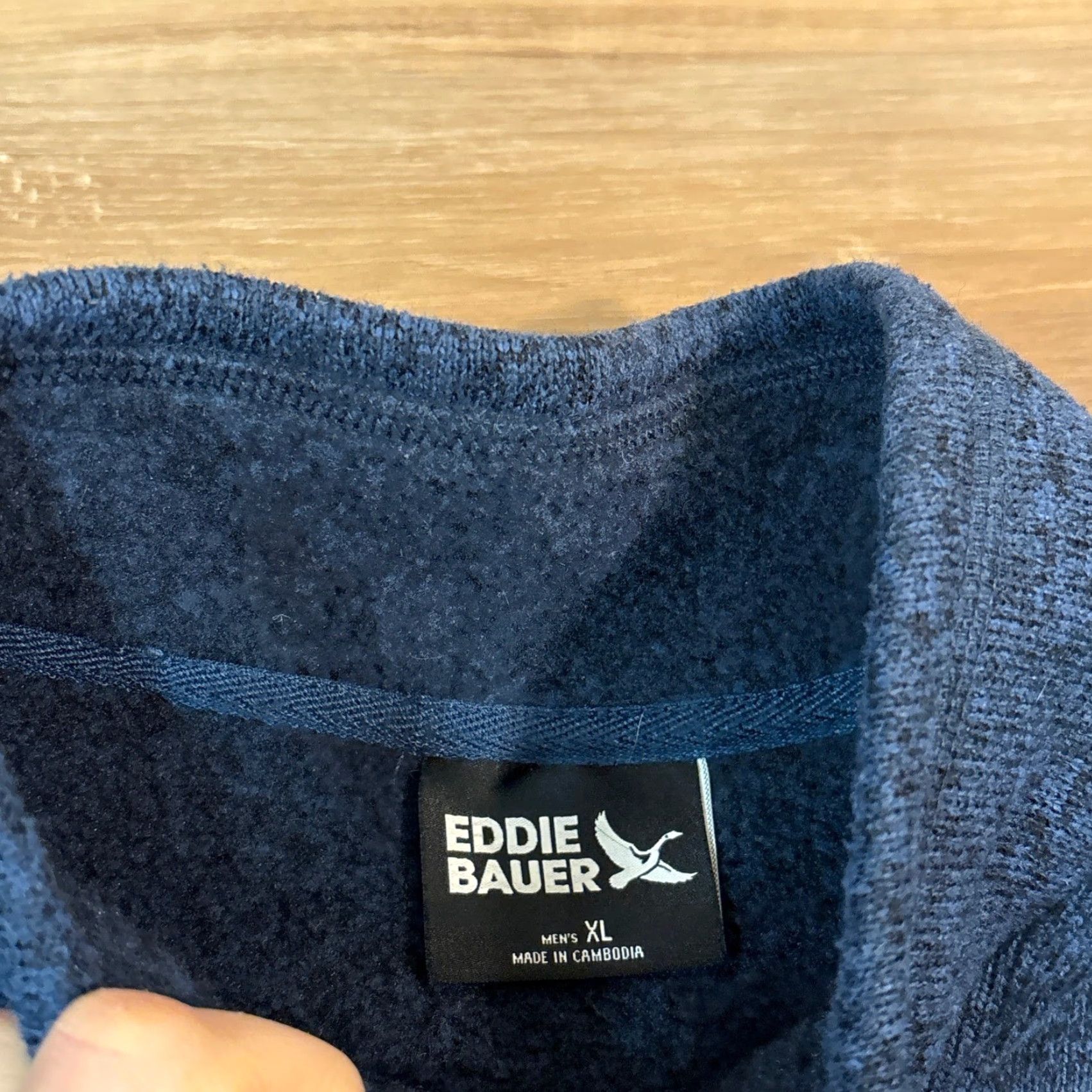Eddie Bauer Eddie Bauer Mens XL Blue Heathered Quarter Zip Fleece Pullover Sweater Jacket Size US XL / EU 56 / 4 - 2 Thumbnail