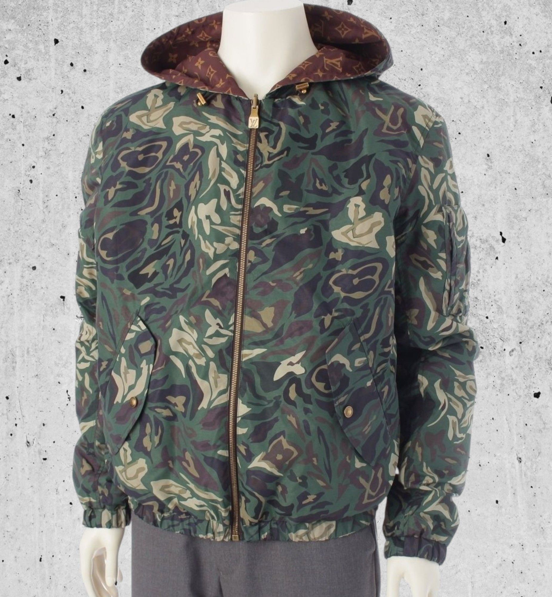 Louis Vuitton Louis Vuitton windbreaker reversible jacket; teal