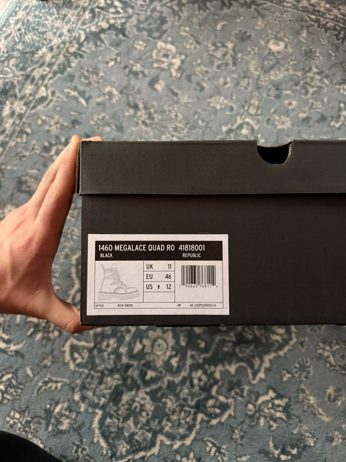 Dr. Martens × Rick Owens 1460 Megalace Quad Rick Owen’s x Dr. Martens Size US 11 / EU 44 - 6 Thumbnail