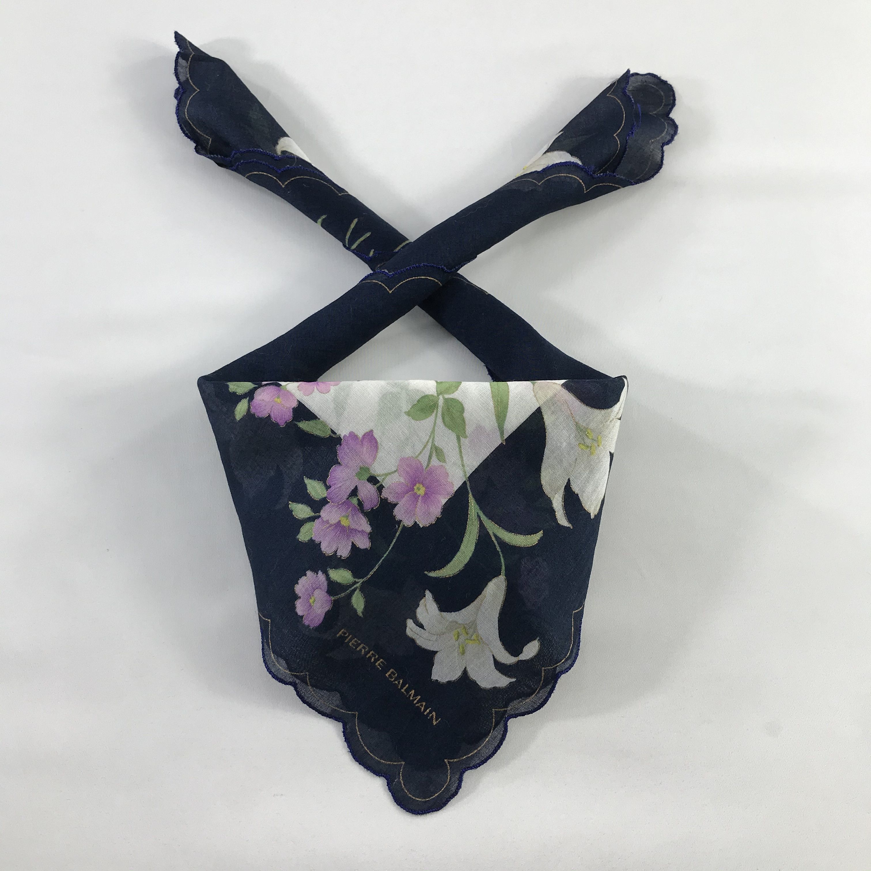 Pierre Balmain × Vintage Pierre Balmain Bandana / Handkerchief / Neckerchief - S590 Size ONE SIZE - 3 Thumbnail