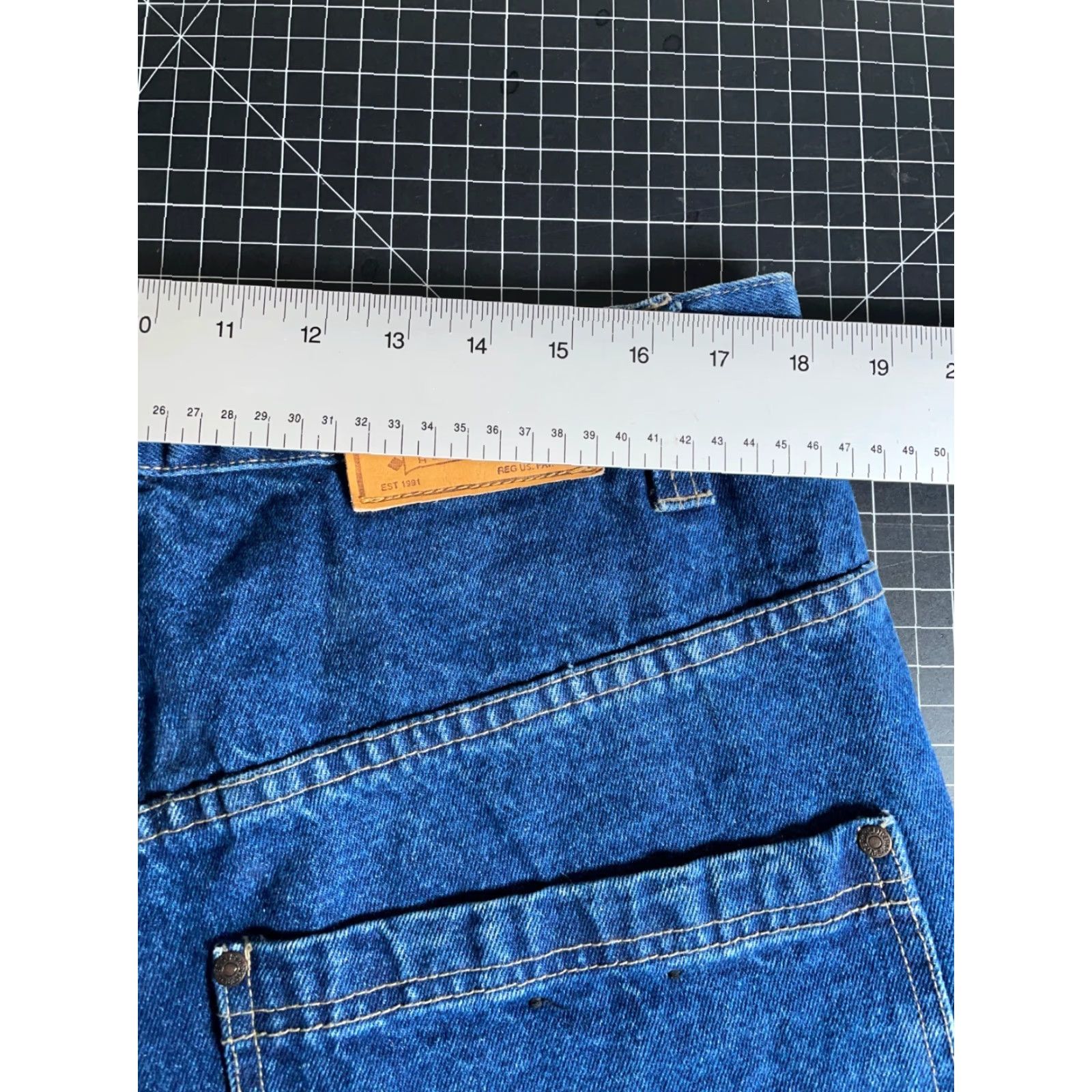 Vintage VINTAGE H-Spider Jeans Baggy Wide-Leg 36 Men's 38 30 Blue 10" Leg Opening Denim 5-Pocket Style 90s Grunge Retro Mens Size US 36 / EU 52 - 5 Thumbnail
