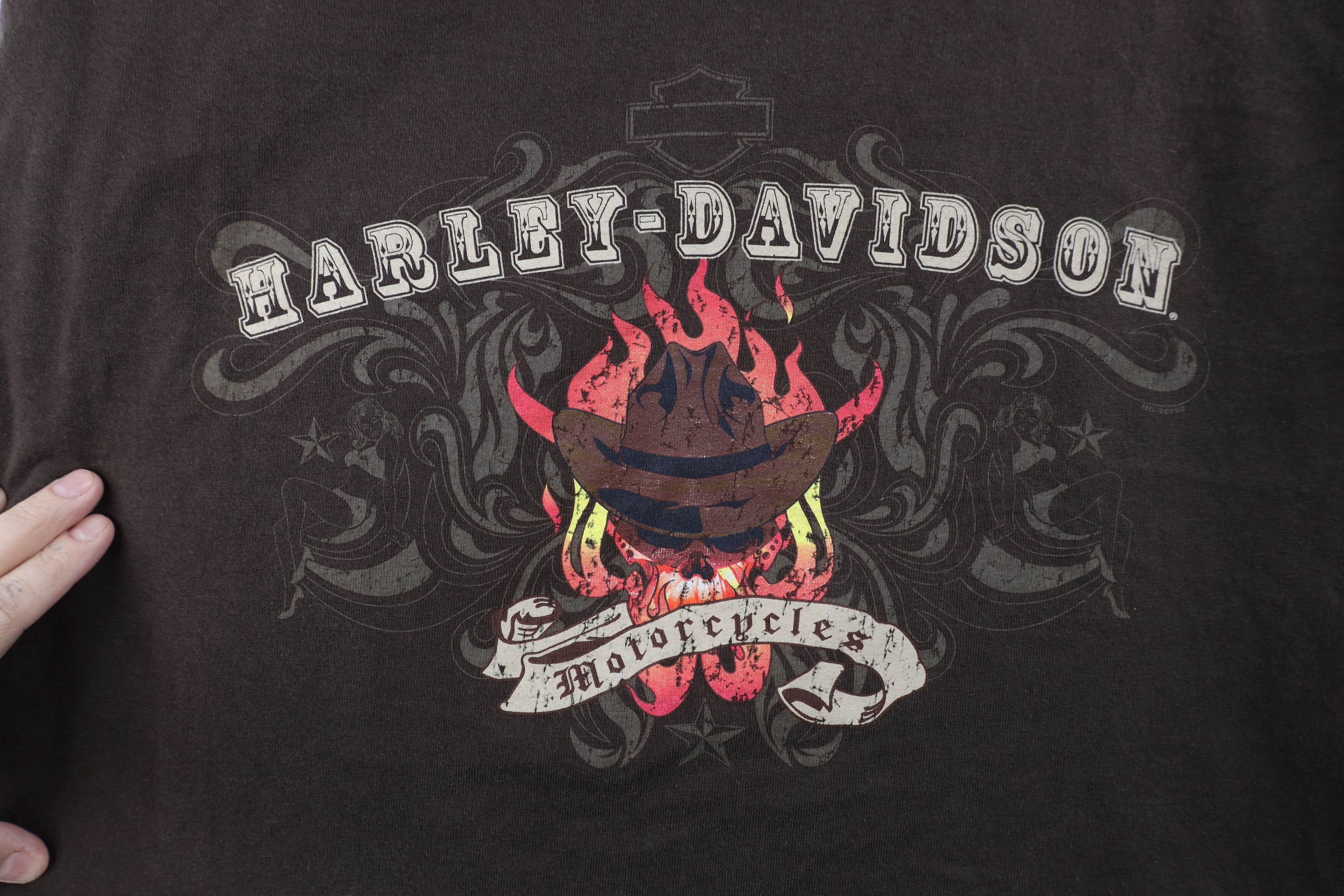 Harley Davidson × Vintage Vintage Y2K 2005 Harley Davidson Skull Dragon T-Shirt USA Size US L / EU 52-54 / 3 - 4 Thumbnail