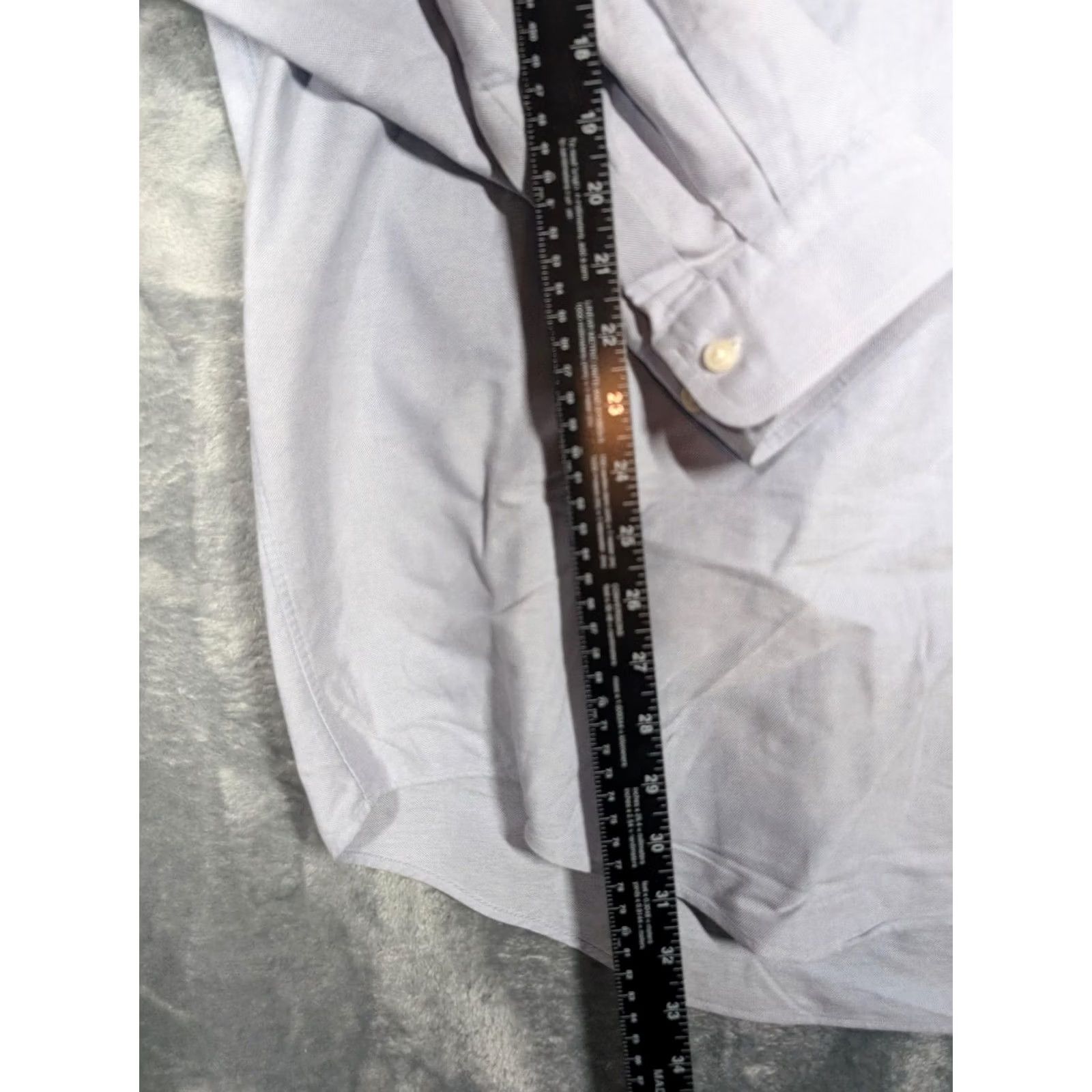 Ralph Lauren Ralph Lauren Yarmouth Shirt Mens XL Blue Oxford Button Down Long Sleeve Button-Up Solid Cotton Classic Fit Embroidered Polo Player Logo Size US XL / EU 56 / 4 - 2 Thumbnail