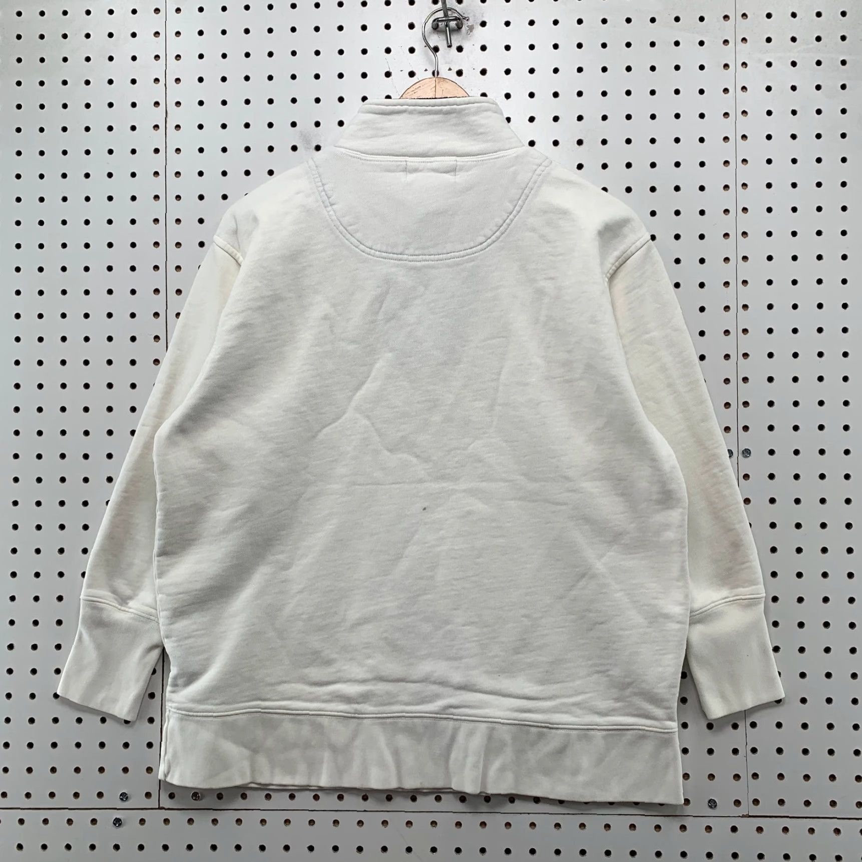 Ralph Lauren Ralph Lauren Sweater Shirt Womens Small White 1/4 Zip Mock Neck Fleece Pullover Long Sleeve Cotton Size S / US 4 / IT 40 - 2 Thumbnail