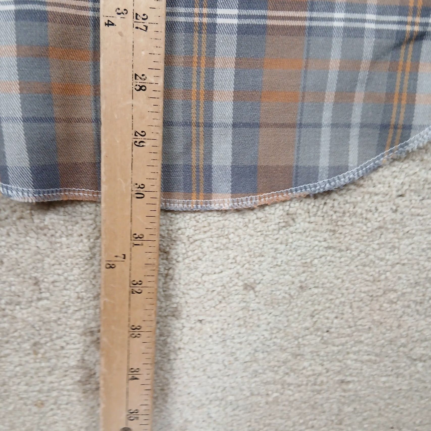 Wrangler VINTAGE Wrangler Pearl Snap Shirt Mens 15 Small Brown Plaid Long Tails 80s Size US S / EU 44-46 / 1 - 6 Thumbnail