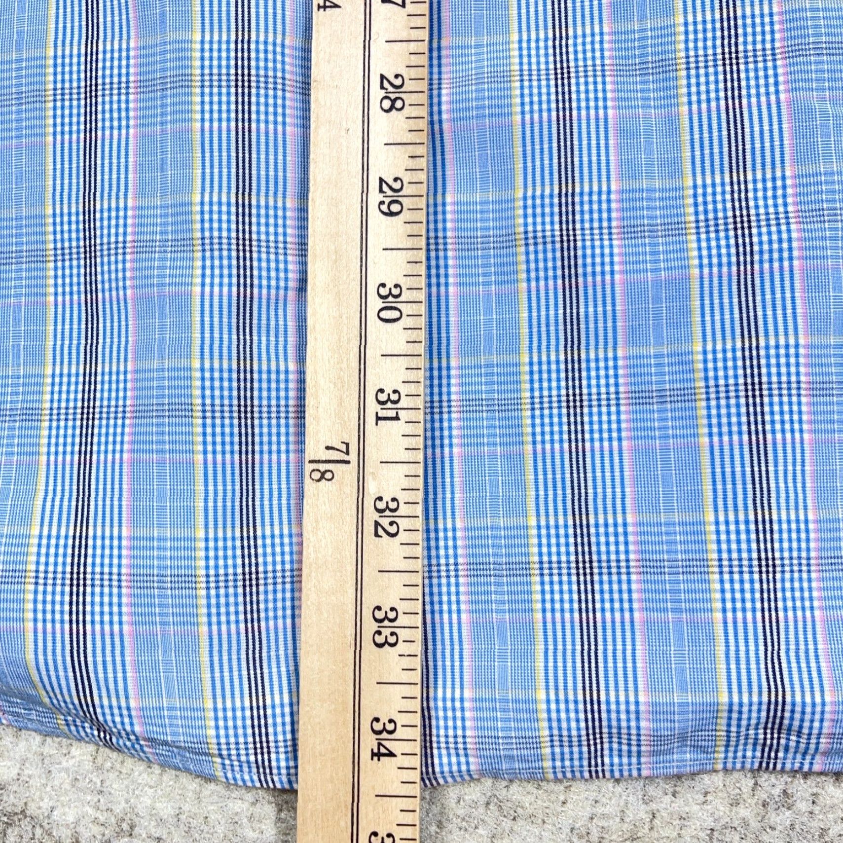 Ralph Lauren Ralph Lauren Shirt Men 2XL Blue Plaid Button-Up Blake Blake Two Ply Poplin Dress Button-Front Casual Size 48R - 7 Thumbnail