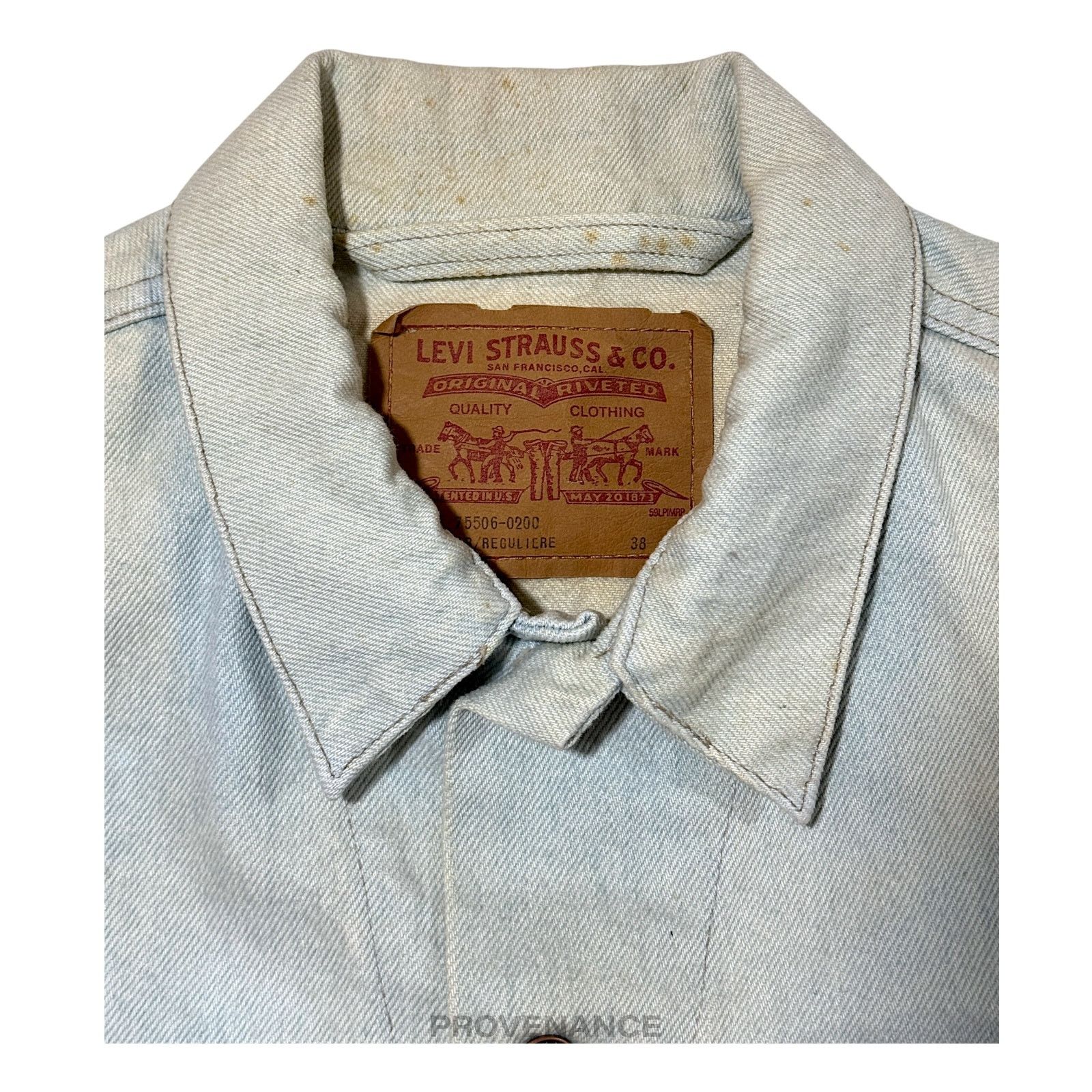 Levi's 🔴 LEVIS Denim Jacket - Light Blue 38 NOS Tags Size US M / EU 48-50 / 2 - 3 Thumbnail