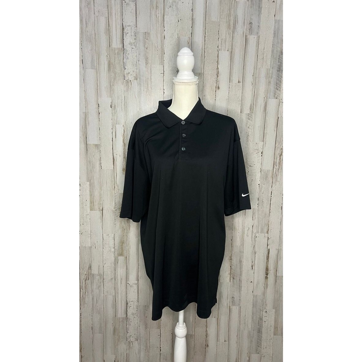 Nike Nike Men's XL Black Dri-Fit Polo Golf Shirt Short Sleeve Size US XL / EU 56 / 4 - 2 Thumbnail