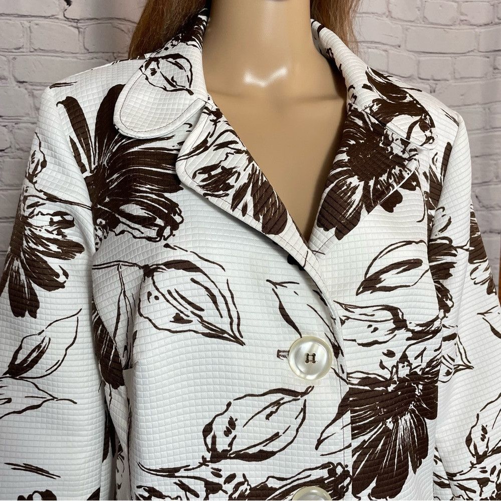 Other New Susan Graver Style Floral Pattern 3/4 Sleeve Jacket Siz Size M / US 6-8 / IT 42-44 - 2 Thumbnail