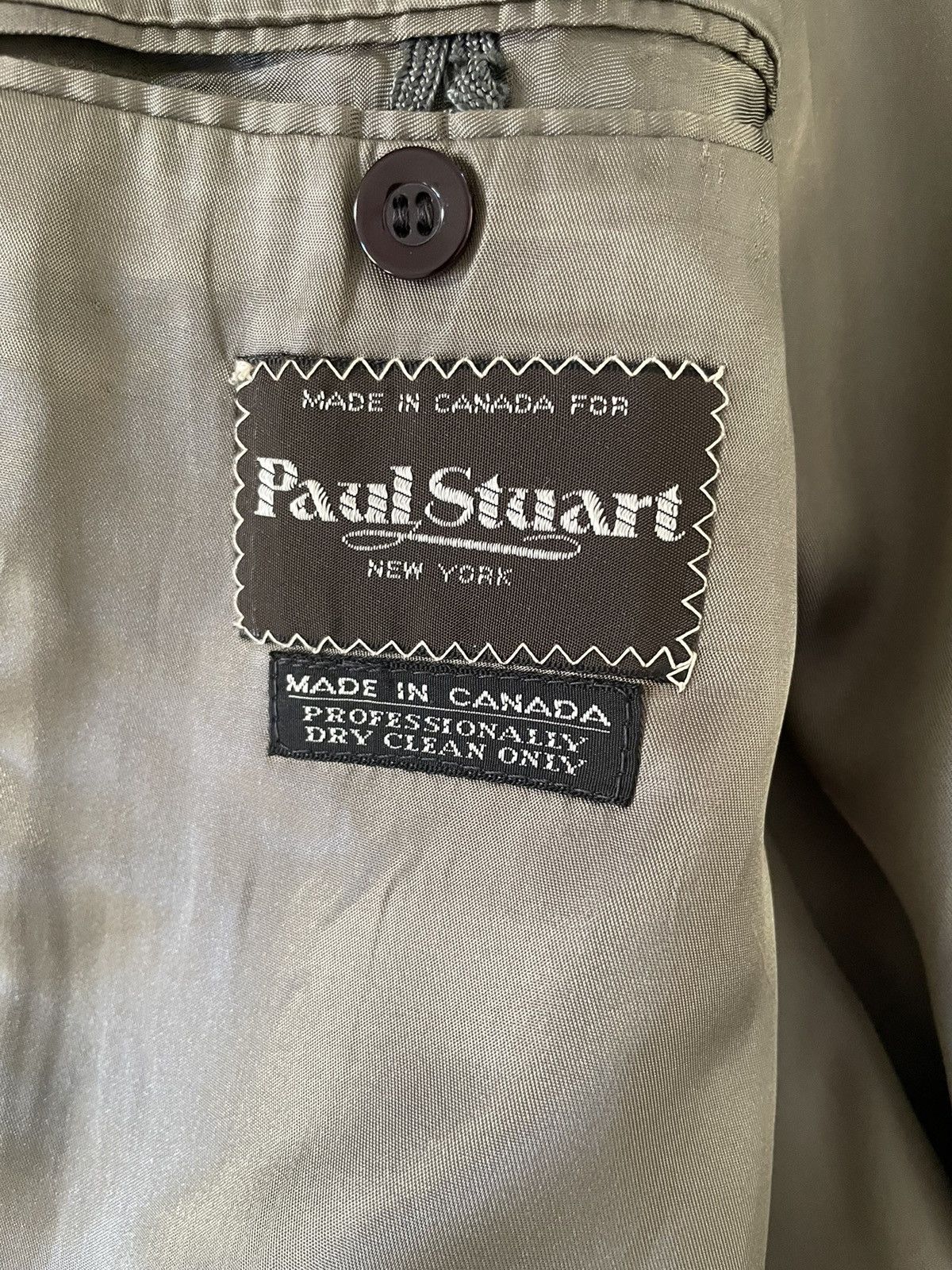 Paul Stuart Double Breasted Peak Lapel Tuxedo Jacket Size 42L - 7 Thumbnail