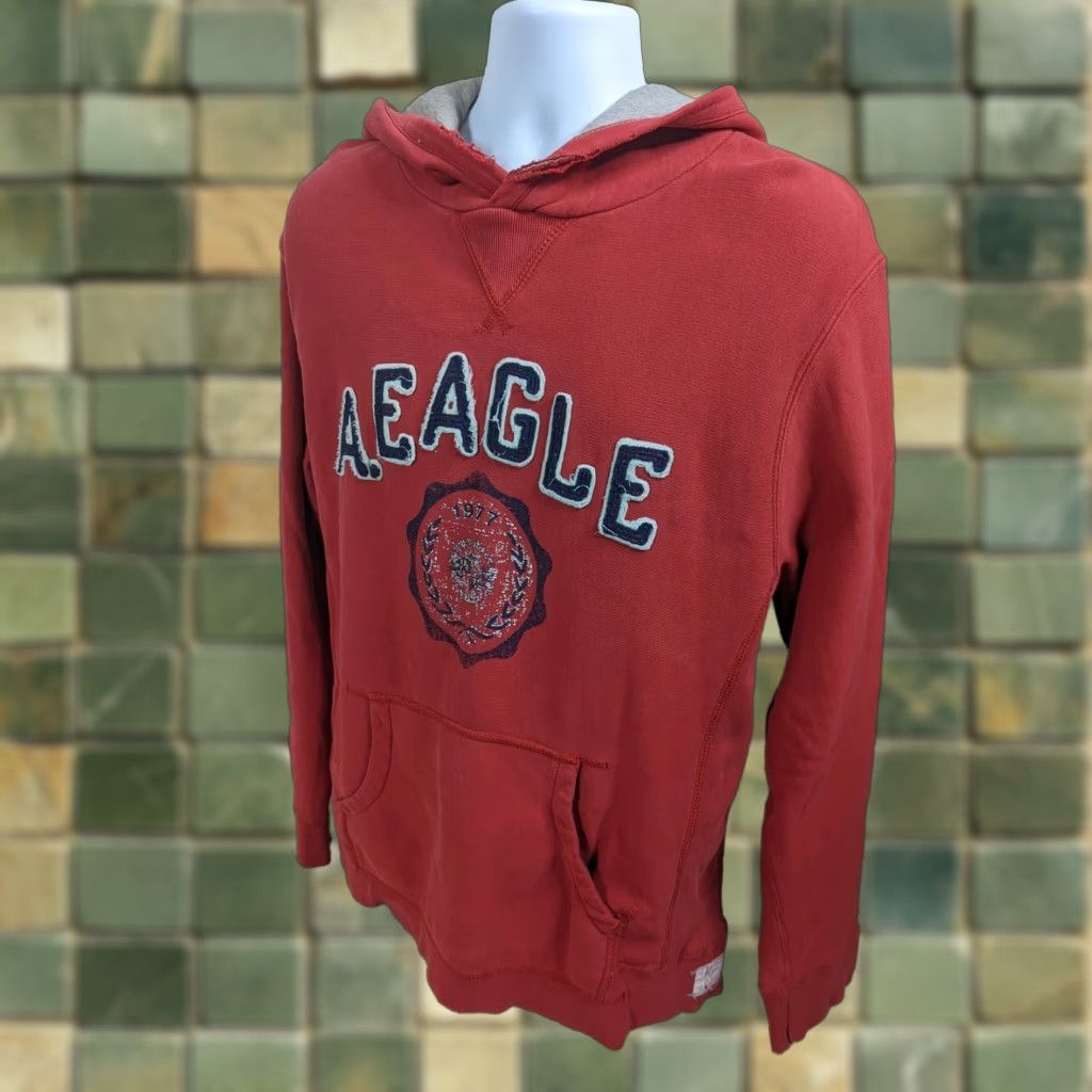 American Eagle Outfitters VINTAGE American Eagle Outfitters Red Hoodie Hooded Sweatshirt Mens Large Shirt Size US L / EU 52-54 / 3 - 1 Thumbnail