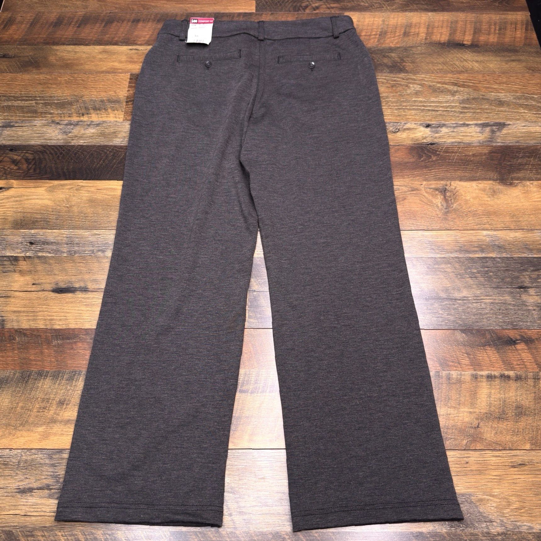 Lee Lee Comfort Fit Straight Pants Womens 14 Medium Black Heather New Size 36" / US 14 / IT 50 - 3 Thumbnail