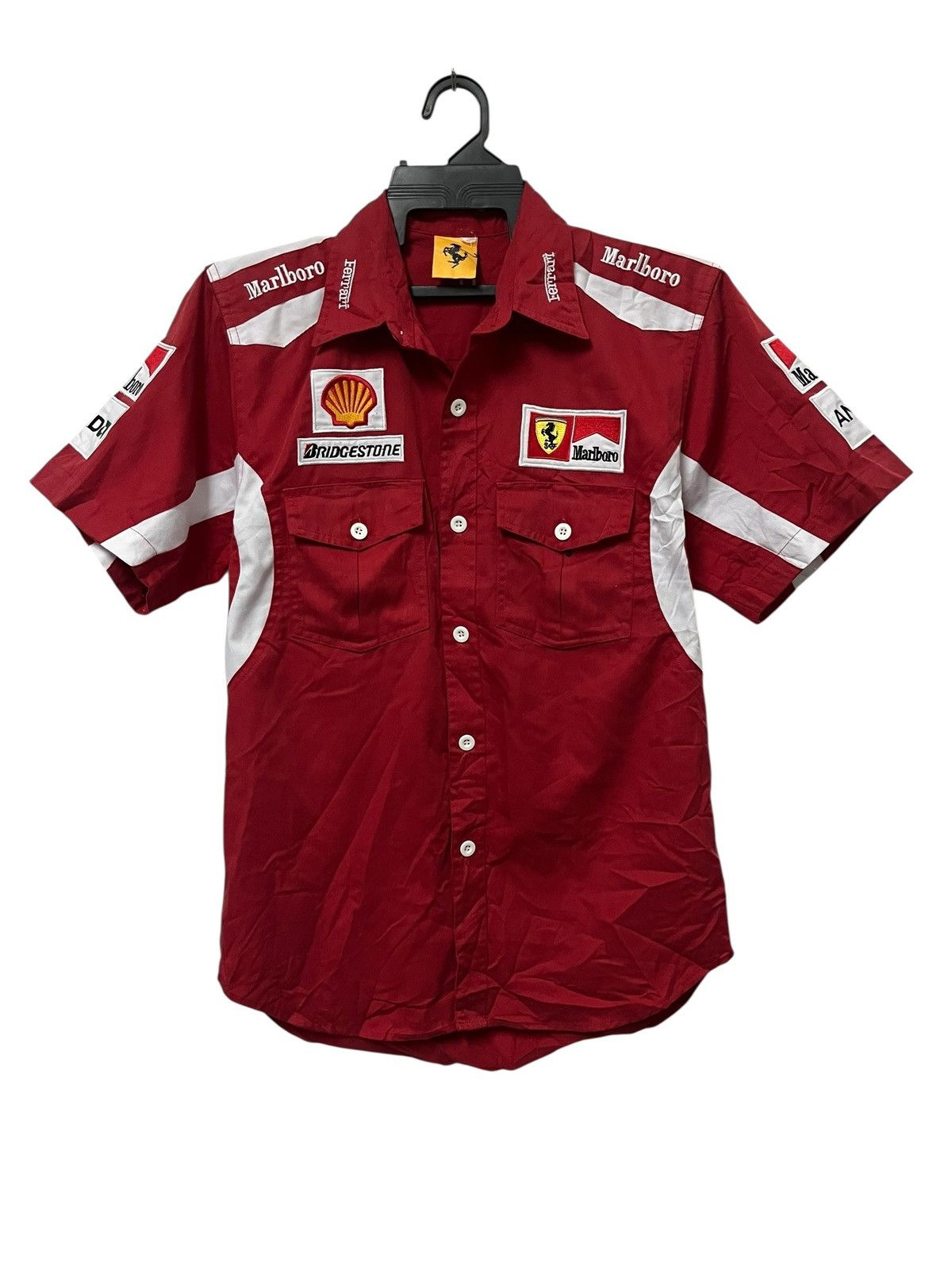 🔥Vtg Ferrari Marlboro Racing 1996 Button Up Shirt