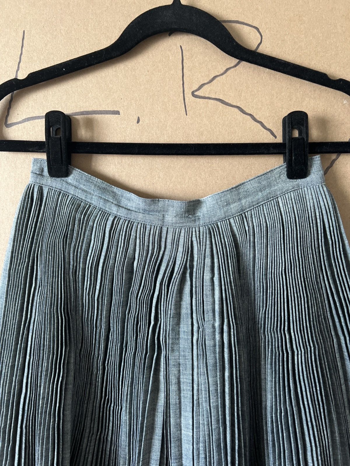 Billy Reid Bill Reid Denim Knife Pleat Full Skirt Size 28" / US 6 / IT 42 - 3 Thumbnail