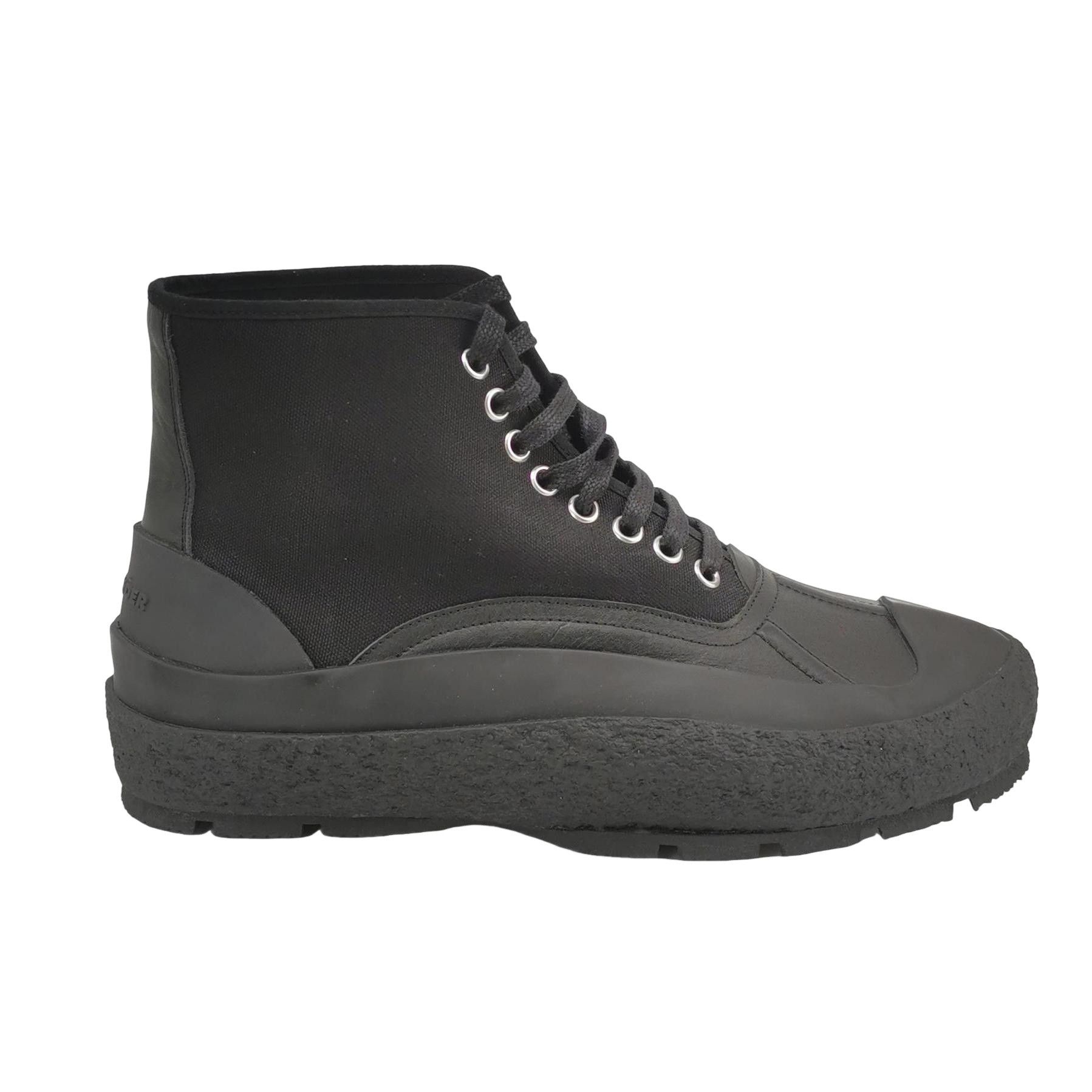 Jil Sander Jil Sander Leather Canvas Sneaker Boots Size 40 Size US 7 / EU 40 - 1 Thumbnail
