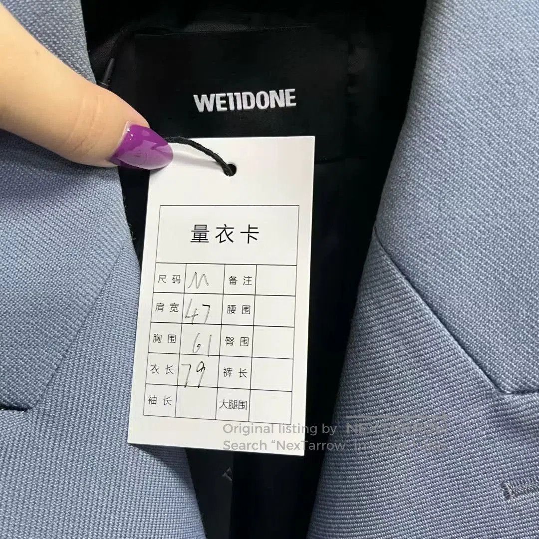 Anonymous Club we11 done textured blue blazer for men. Size US M / EU 48-50 / 2 - 3 Thumbnail