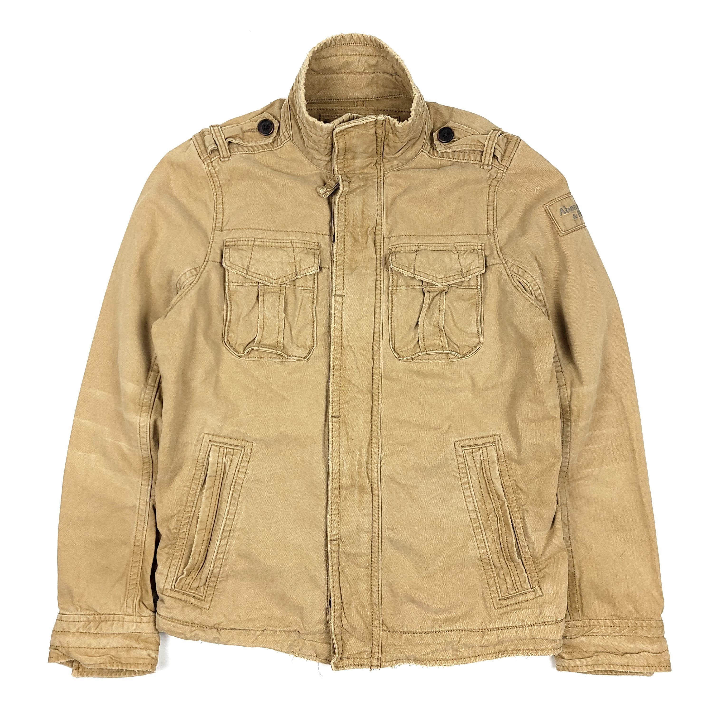 image of Abercrombie Fitch x Military Abercrombie & Fitch Sentinel Tan Military Field Chore Jacket (Size XL)