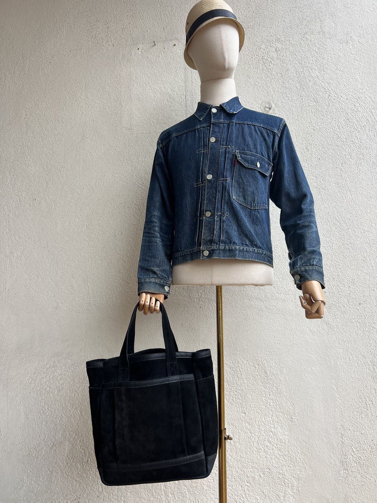 Leather Porter Yoshida Japan Black Suede Leather Tote Bag Size ONE SIZE - 3 Thumbnail