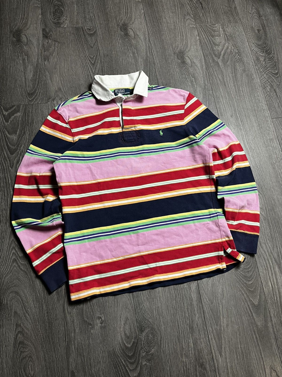 Vintage Polo Ralph Lauren "Blokecore" Striped Rugby Shirt