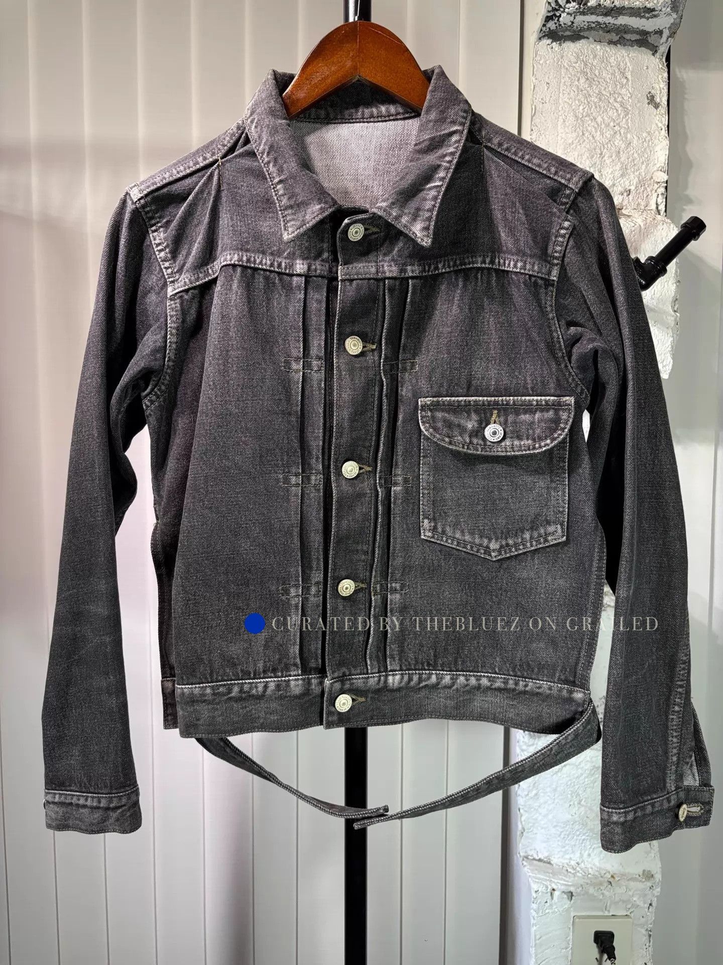 Yohji Yamamoto Vintage 90s Gray Denim Jacket Size US XS / EU 42 / 0 - 1 Thumbnail