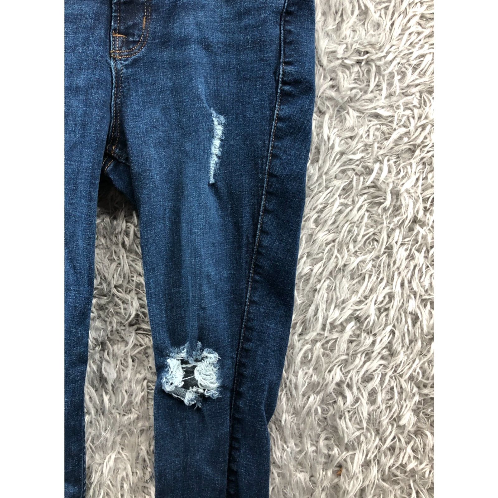 Old Navy VINTAGE Old Navy Extra High Rise Super Skinny Jeans 00 Womens Medium Blue Size 24" / US 00 / IT 34 - 5 Thumbnail