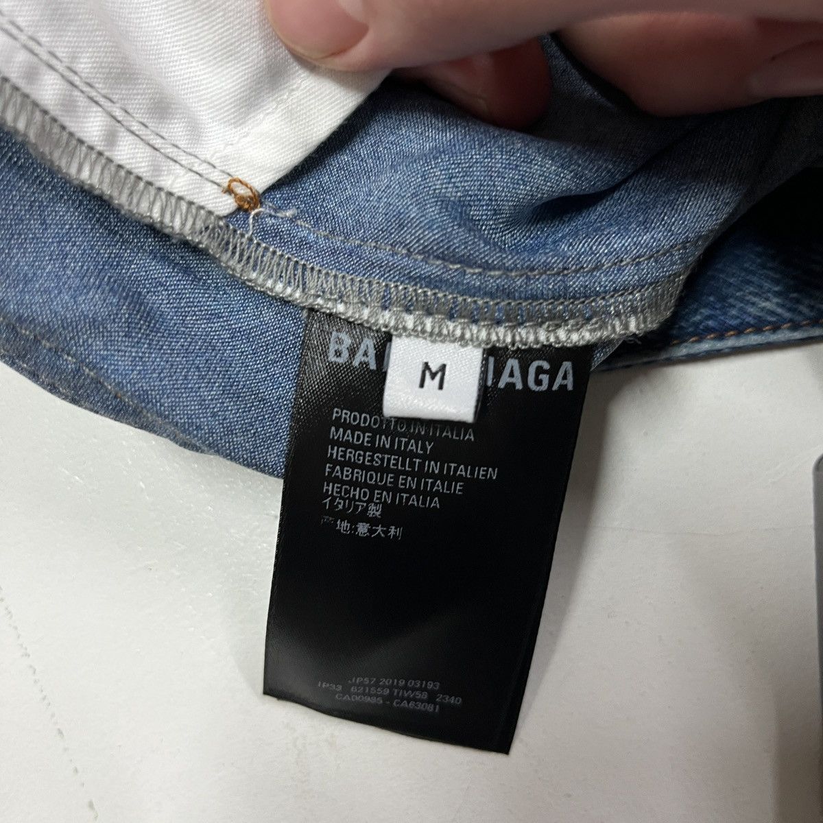Balenciaga SAMPLE Printed Denim Jeans On Viscose "Trompe Loeil" Size US 32 / EU 48 - 6 Thumbnail