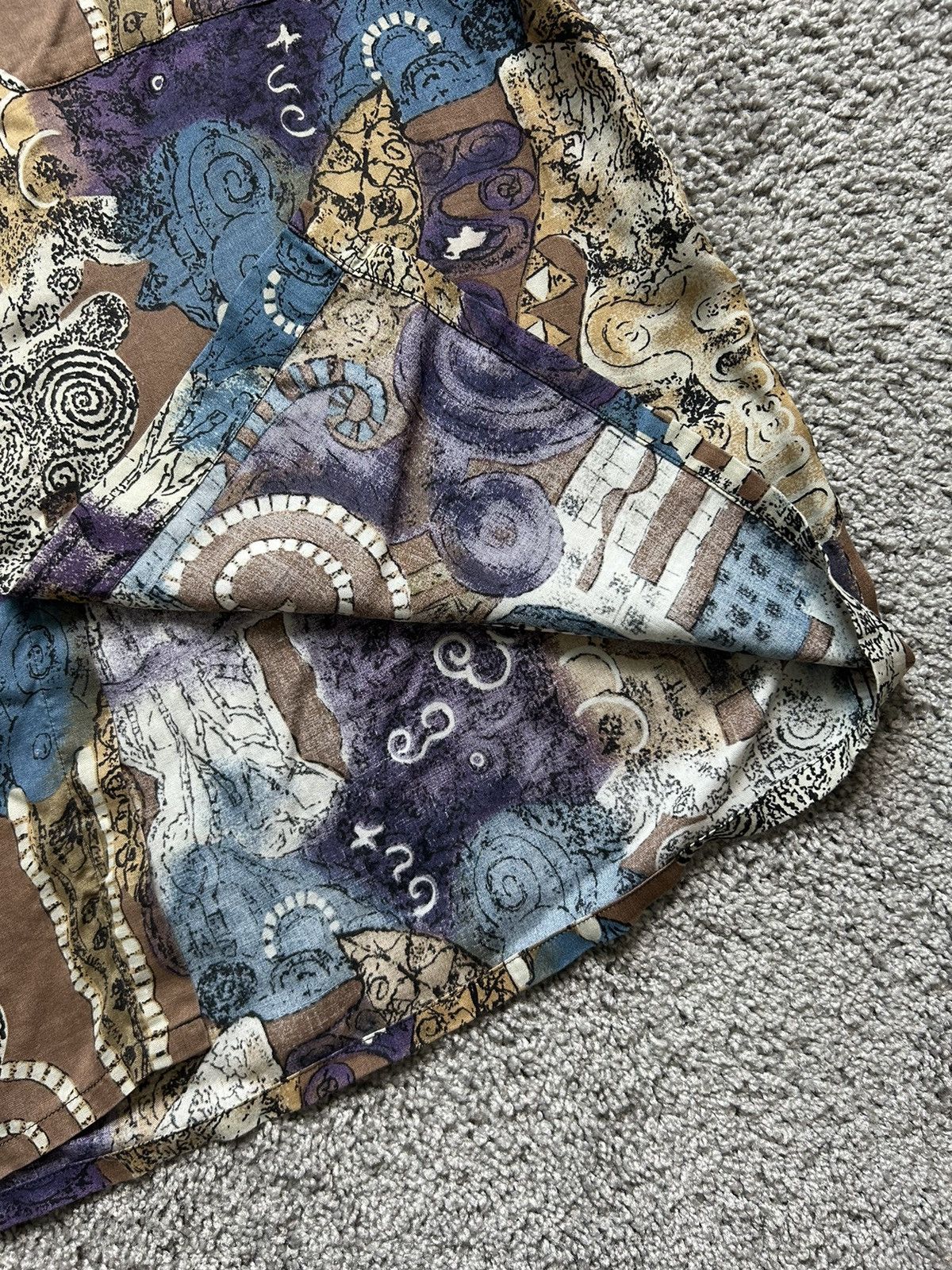 Vintage Vintage 70s/80s Rayon Button Up Basic Elements Hong Kong Art Size US L / EU 52-54 / 3 - 3 Thumbnail