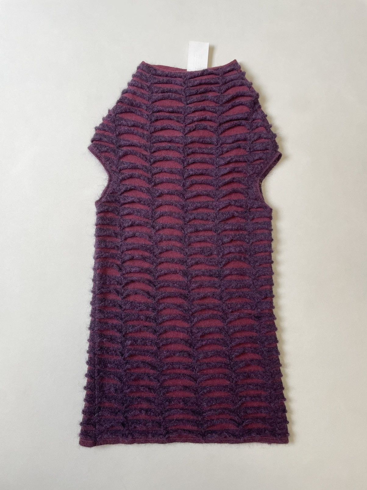 Maison Margiela A/W 10 3D Scalloped Mohair Midi Dress Size S / US 4 / IT 40 - 2 Thumbnail