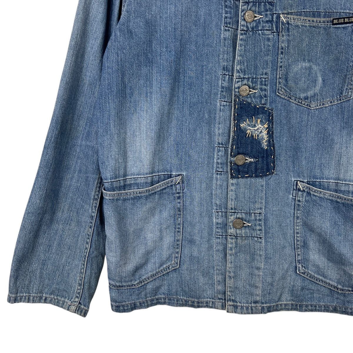 Blue Blue Japan 💥 Blue blue Japan Indigo Patchwork Sashiko Chore Jacket Size US M / EU 48-50 / 2 - 7 Thumbnail