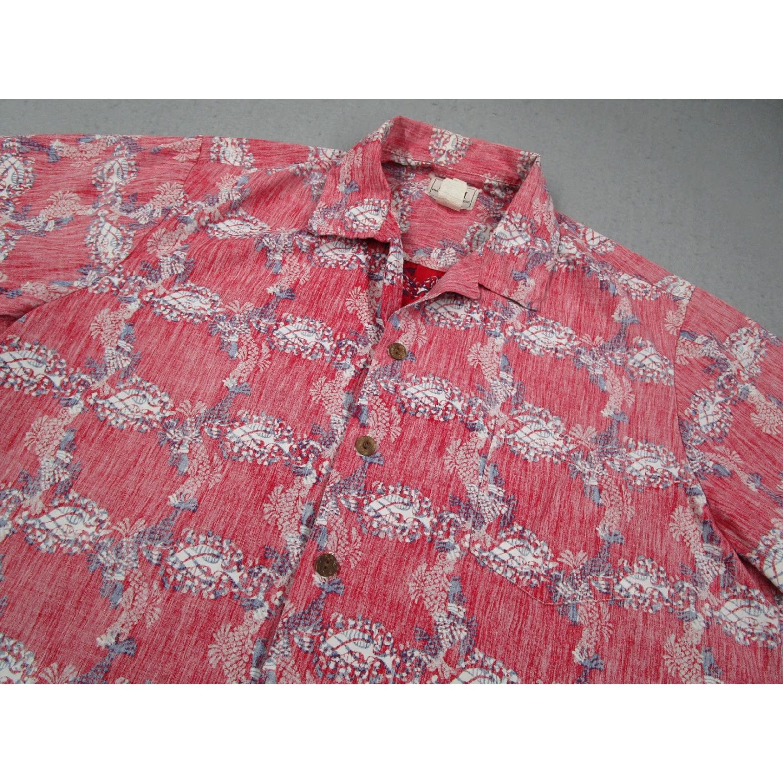 Vintage VINTAGE HRH His Royal Highness Shirt Mens XL Red Hawaiian Reverse USA Size US XL / EU 56 / 4 - 2 Thumbnail