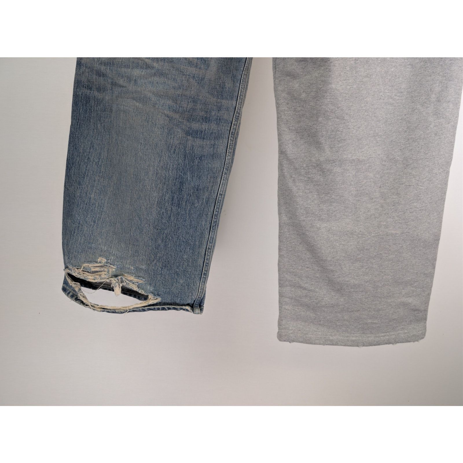 Balenciaga o1rshd1 Organic Denim Hybrid Baggy Pants Jean Outback Blue Size US 32 / EU 48 - 11 Thumbnail