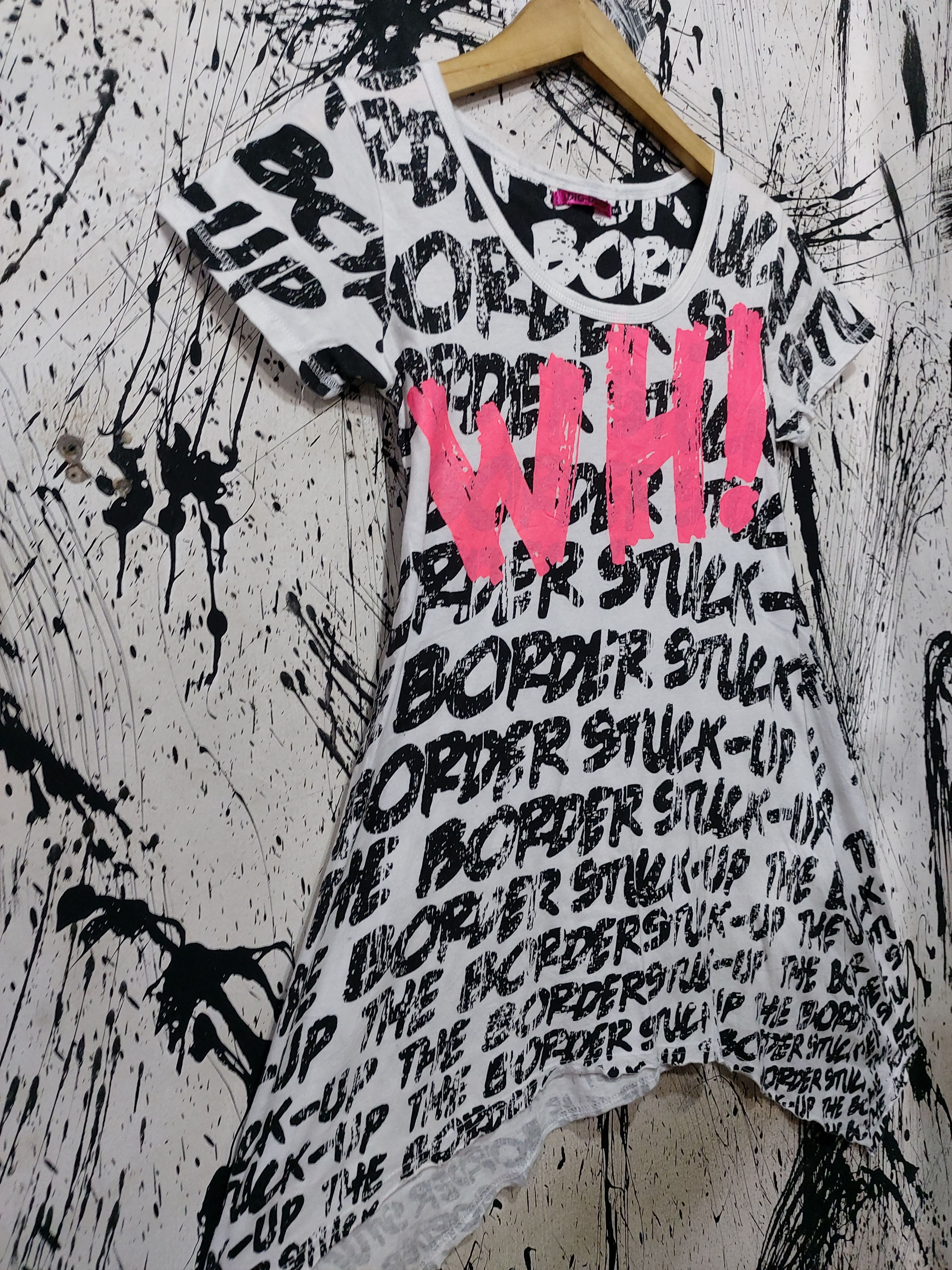 14th Addiction Y2K JAPANESE DIG DEEP BORDER STUCK UP TEE Size M / US 6-8 / IT 42-44 - 2 Thumbnail