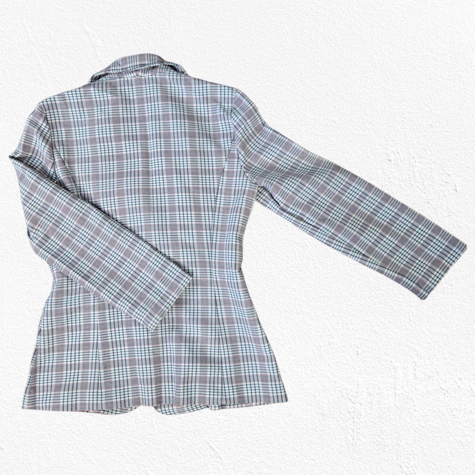 Vintage 1960s Mod Plaid Tailored Blazer Size 4 Size S / US 4 / IT 40 - 9 Thumbnail