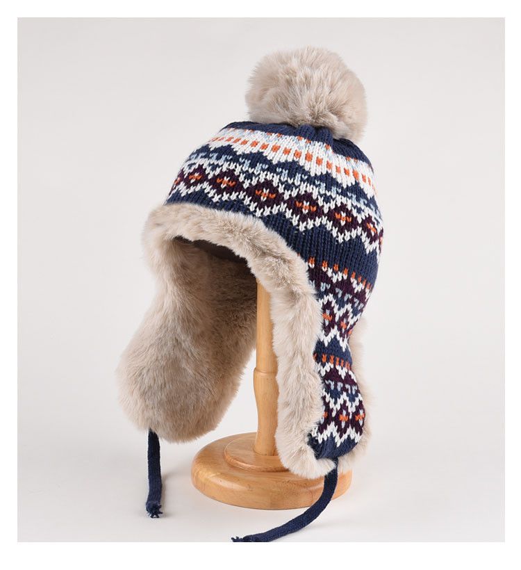 Japanese Brand Winter Plush Beanie Hat Size ONE SIZE - 1 Thumbnail