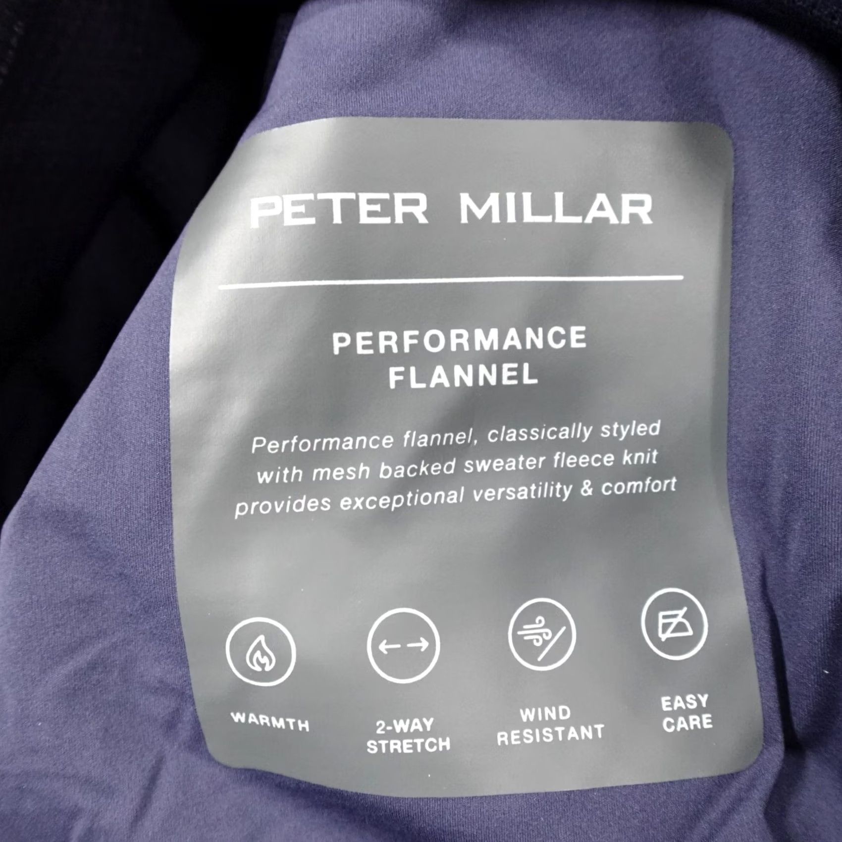 Peter Millar Peter Millar Fuse Elite Performance Flannel Vest Full Zip Navy Mens Size L Plaid Wind-Resistant Breathable Zipped Pockets Golf Fall Winter Size US L / EU 52-54 / 3 - 4 Thumbnail