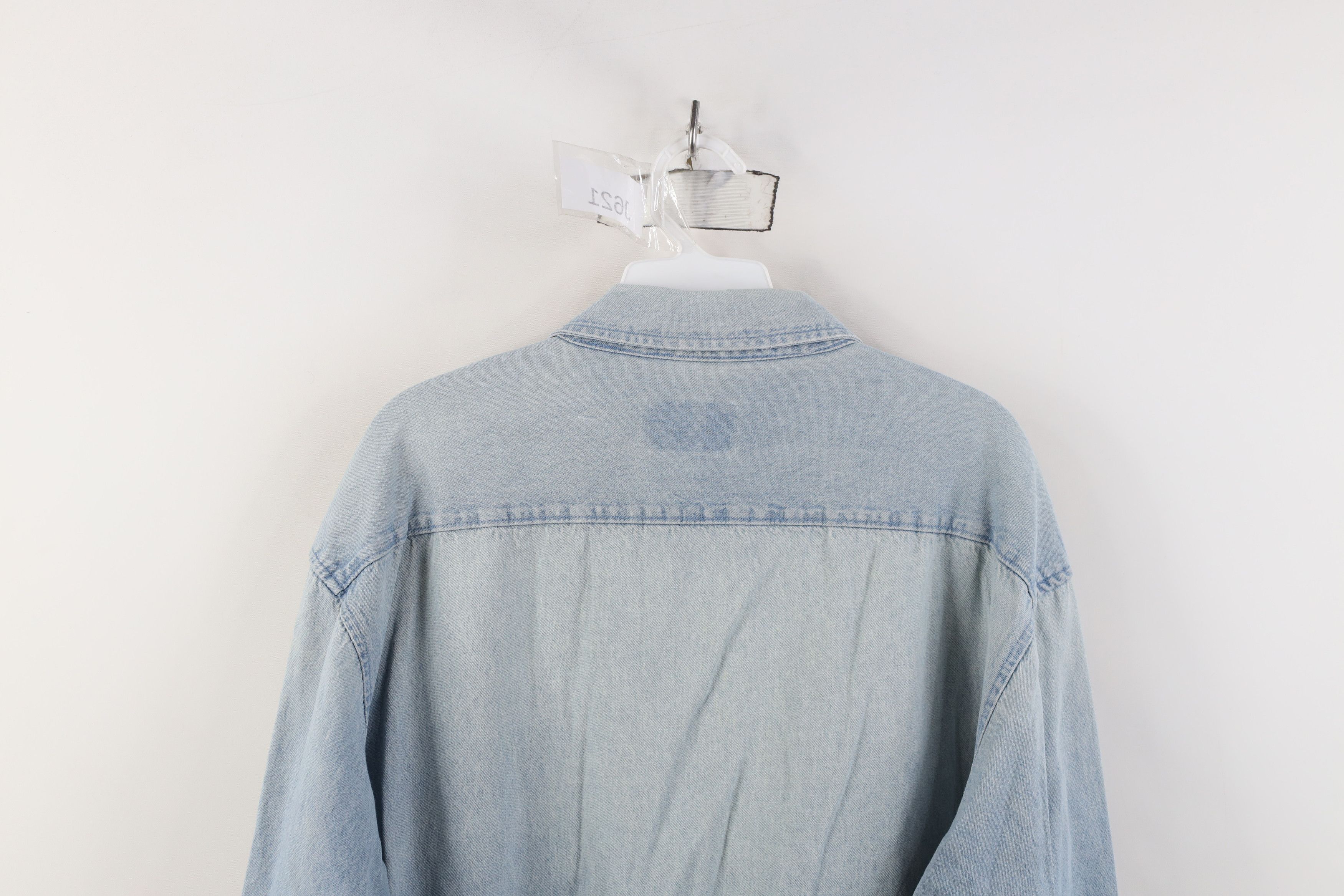 Vintage Vintage 90s Streetwear Baggy Denim Jean Button Shirt Blue Size US L / EU 52-54 / 3 - 14 Thumbnail