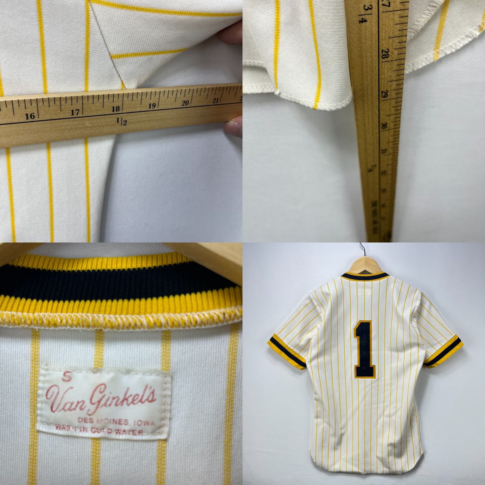 Vintage VINTAGE Hawks Van Ginkels Baseball Pinstripe Shirt Jersey Small IOWA Shirt Men S White 50s Mens Pinstripe 1950s MLB? Size US S / EU 44-46 / 1 - 8 Thumbnail