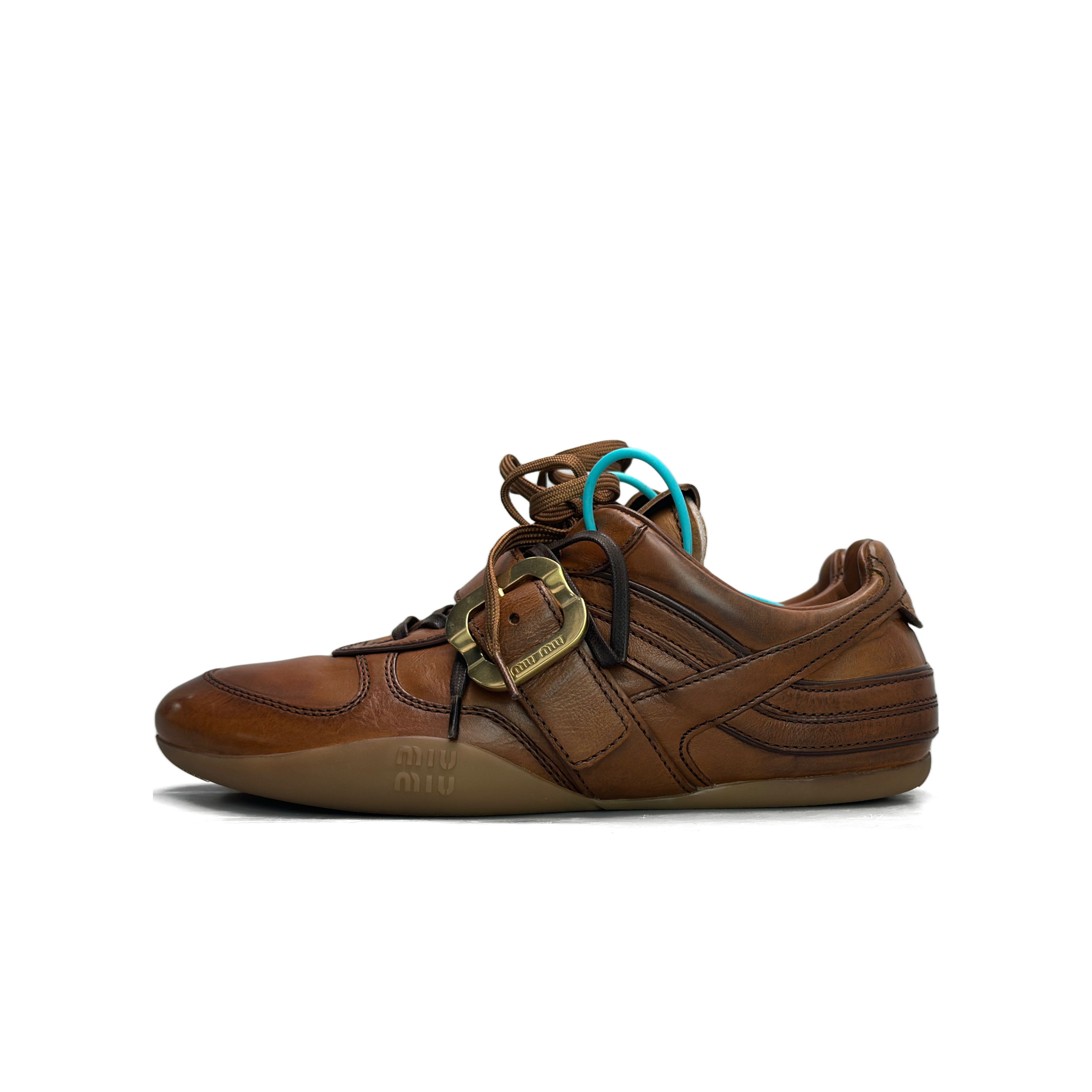 Miu Miu Miu Miu Buckle Low-Top Sneakers Size 36 Size US 6 / IT 36 - 1 Thumbnail